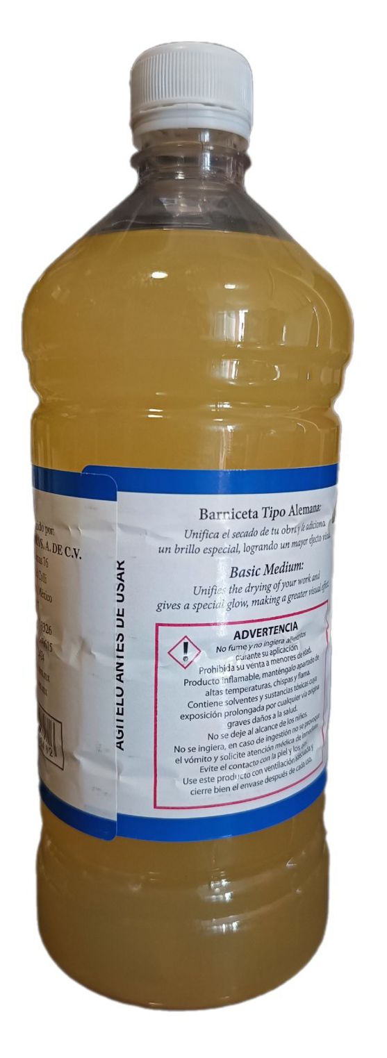 Barniceta Alemana para pintura al oleo Marca Pinto, 1 litro de capacidad