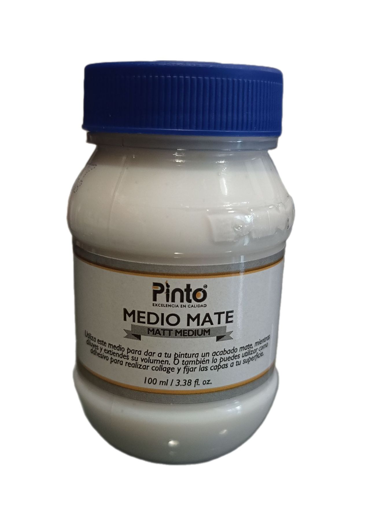 Medio Mate para pintura acrilica Marca Pinto, 120 ml de capacidad