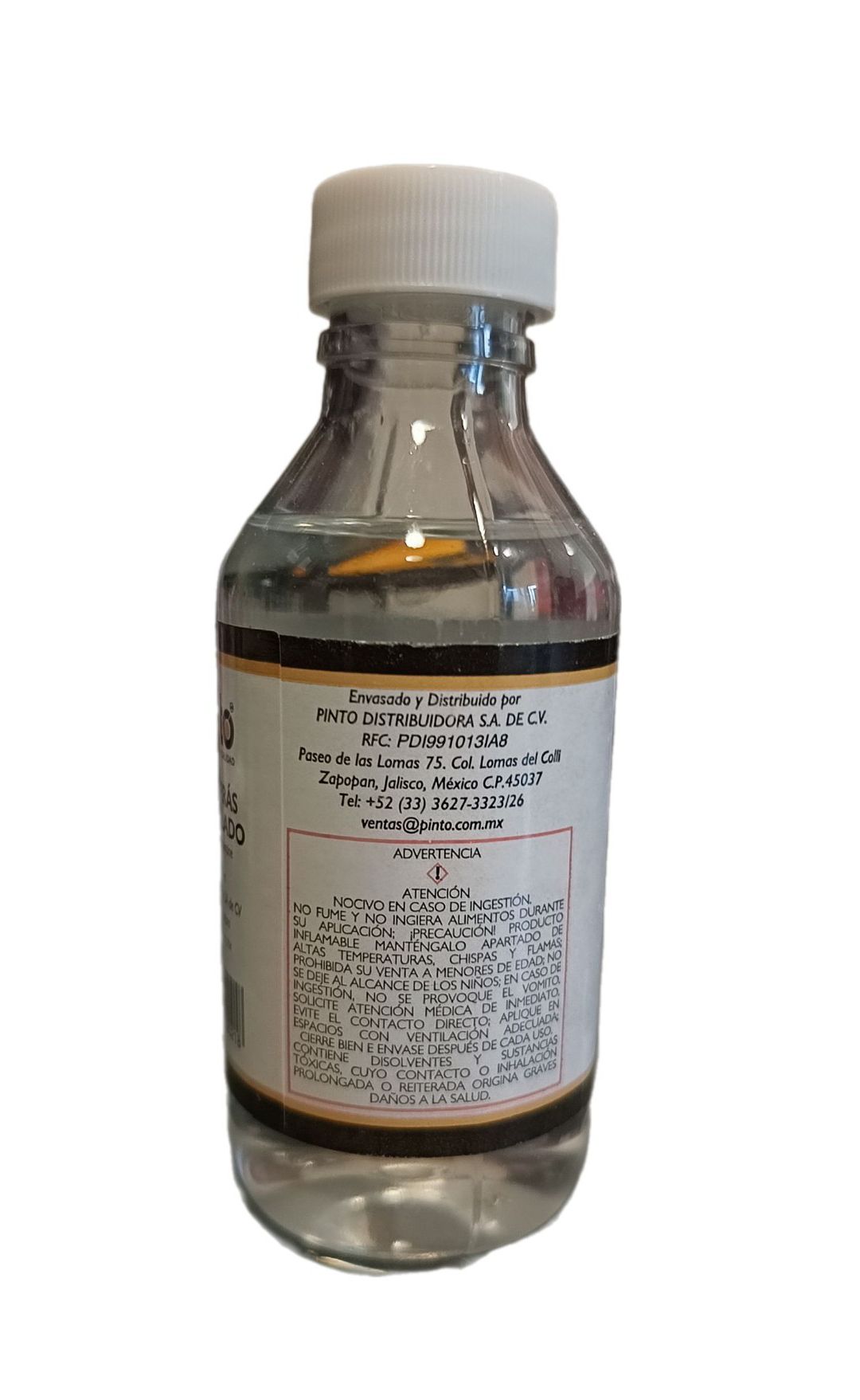 Aguarras Bidestilado (Escencia de trementina) Marca Pinto, 120 ml de capacidad