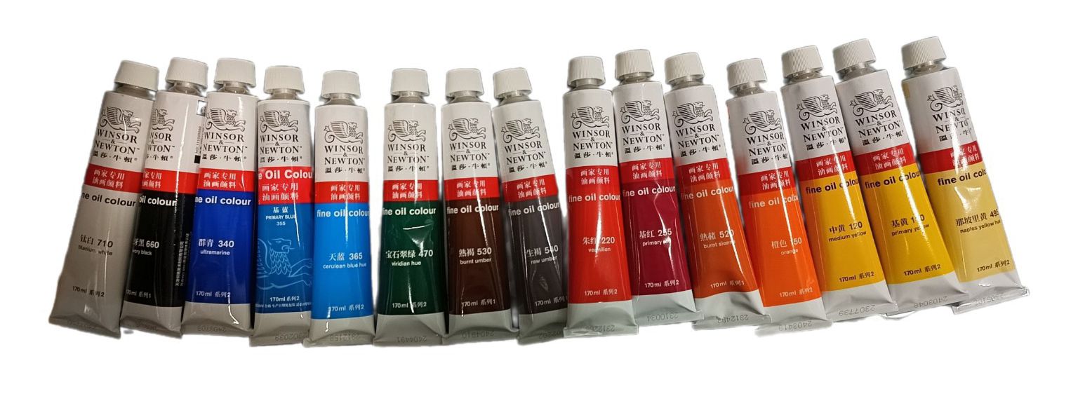 PAQUETE PROMO 15 Oleos Winsor & Newton Serie Básica 170 ml 