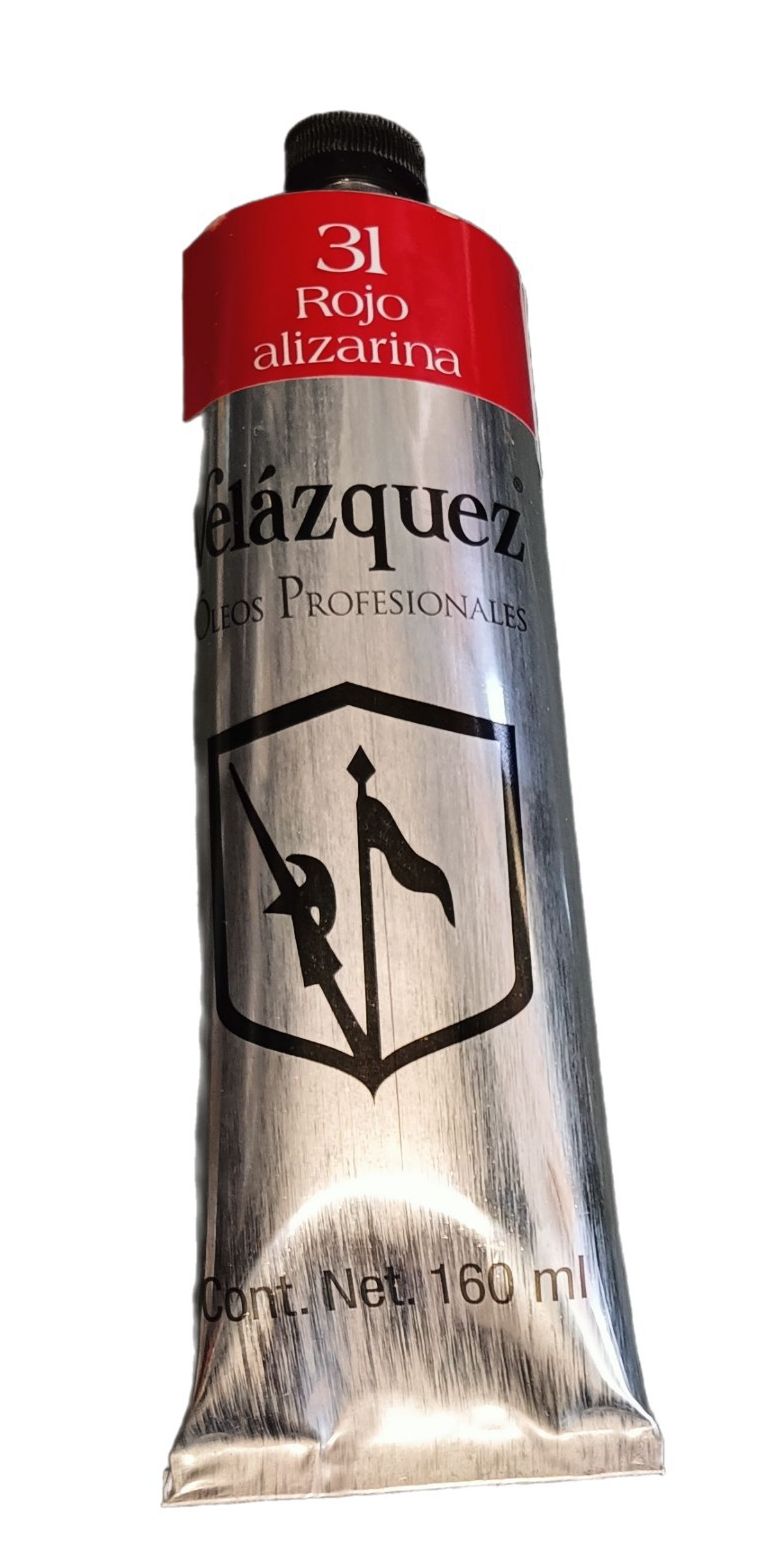 Velazquez, Oleos profesionales, alta calidad, No.31 Rojo Alizarina, tubo de 160 ml, 58 opciones de color