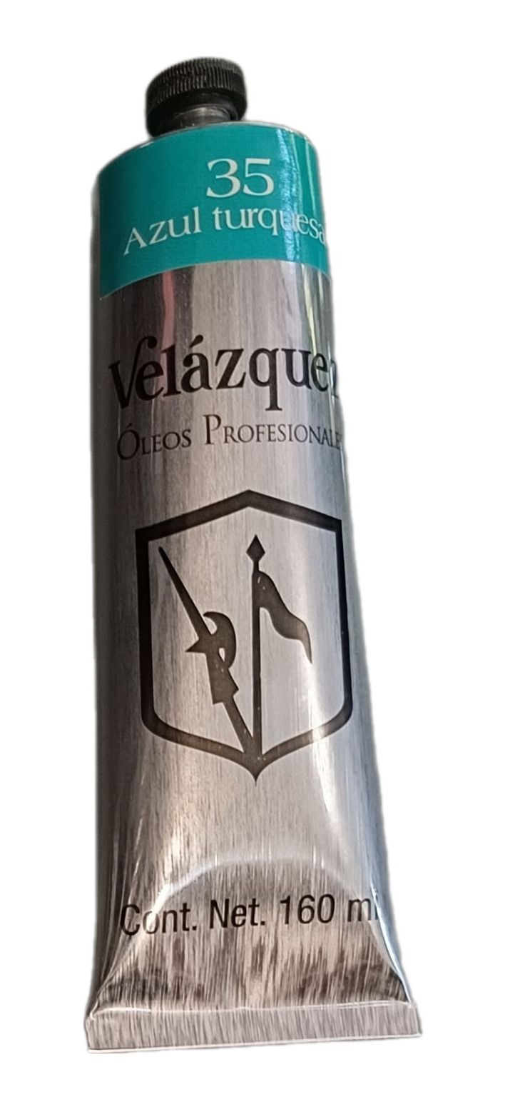 Velazquez, Oleos profesionales, alta calidad, No.35 Azul Turquesa, tubo de 160 ml, 58 opciones de color