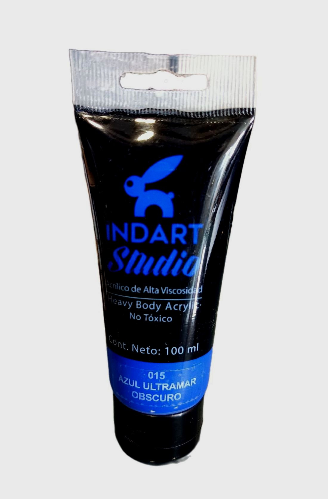 INDART Studio, color 025 Azul ultramar, Color Acrilico de alta Viscosidad de 100 ml de capacidad