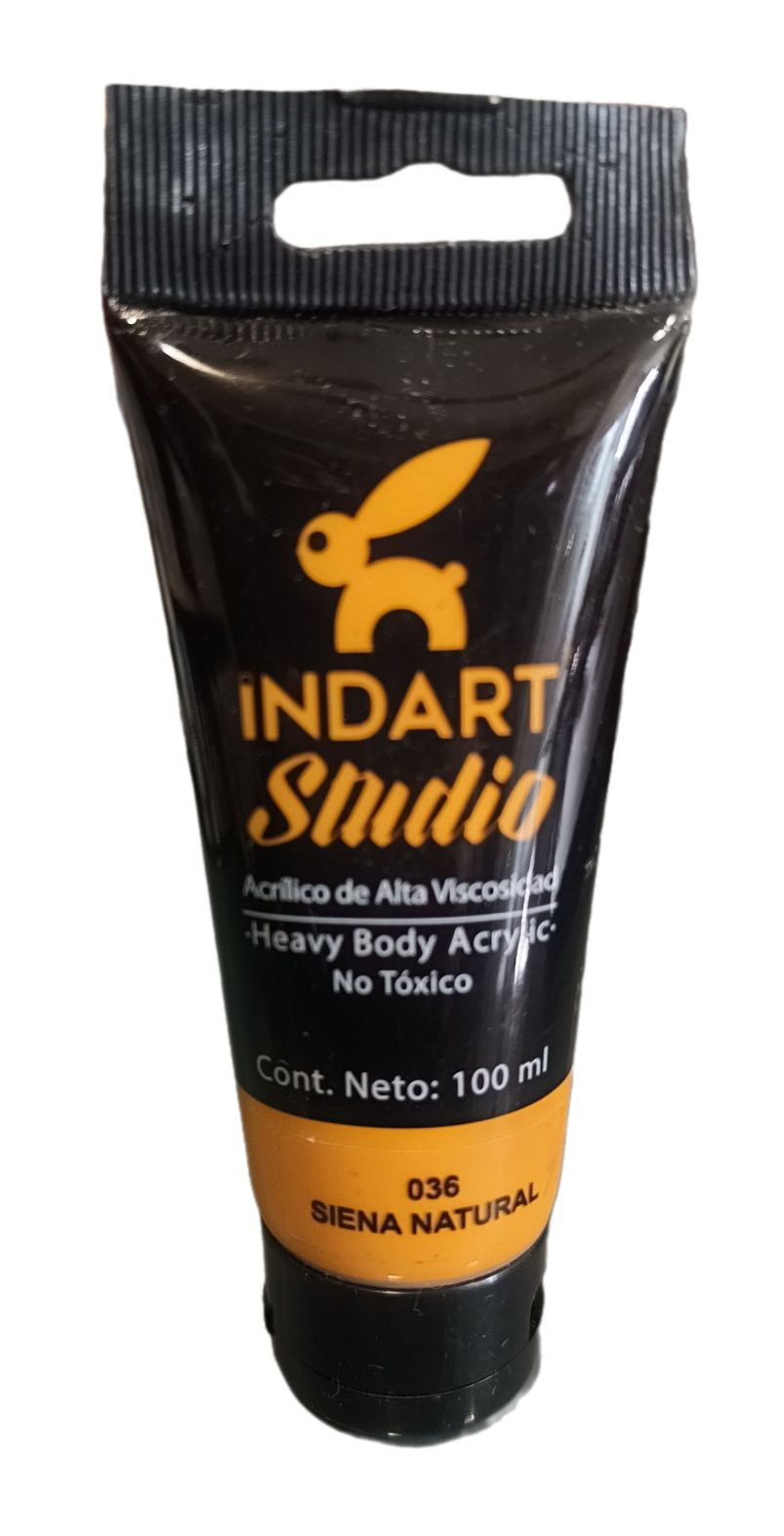 INDART Studio, color 036 Siena Natural, Color Acrilico de alta Viscosidad de 100 ml de capacidad