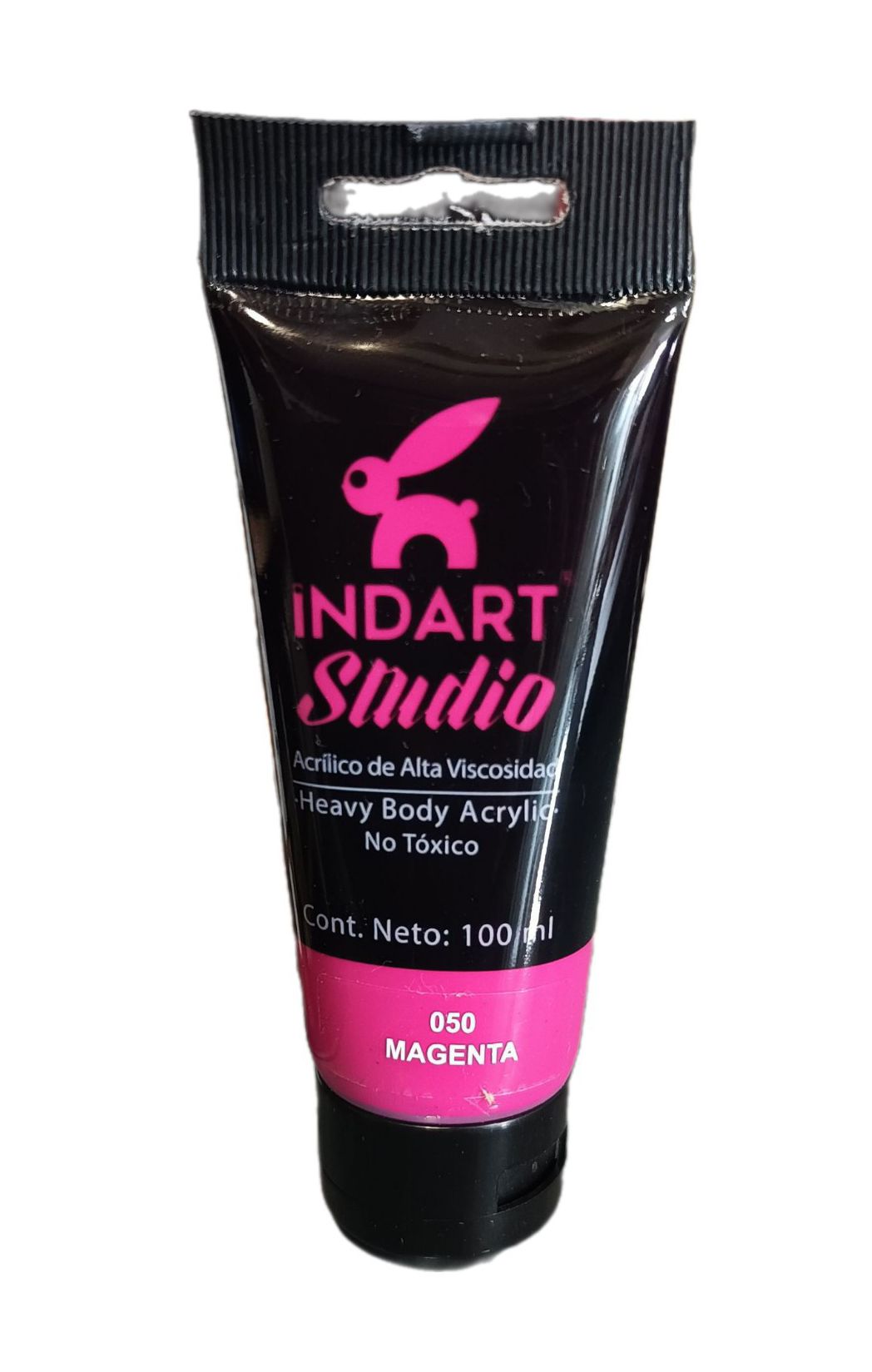 INDART Studio, color 050 Magenta, Color Acrilico de alta Viscosidad de 100 ml de capacidad