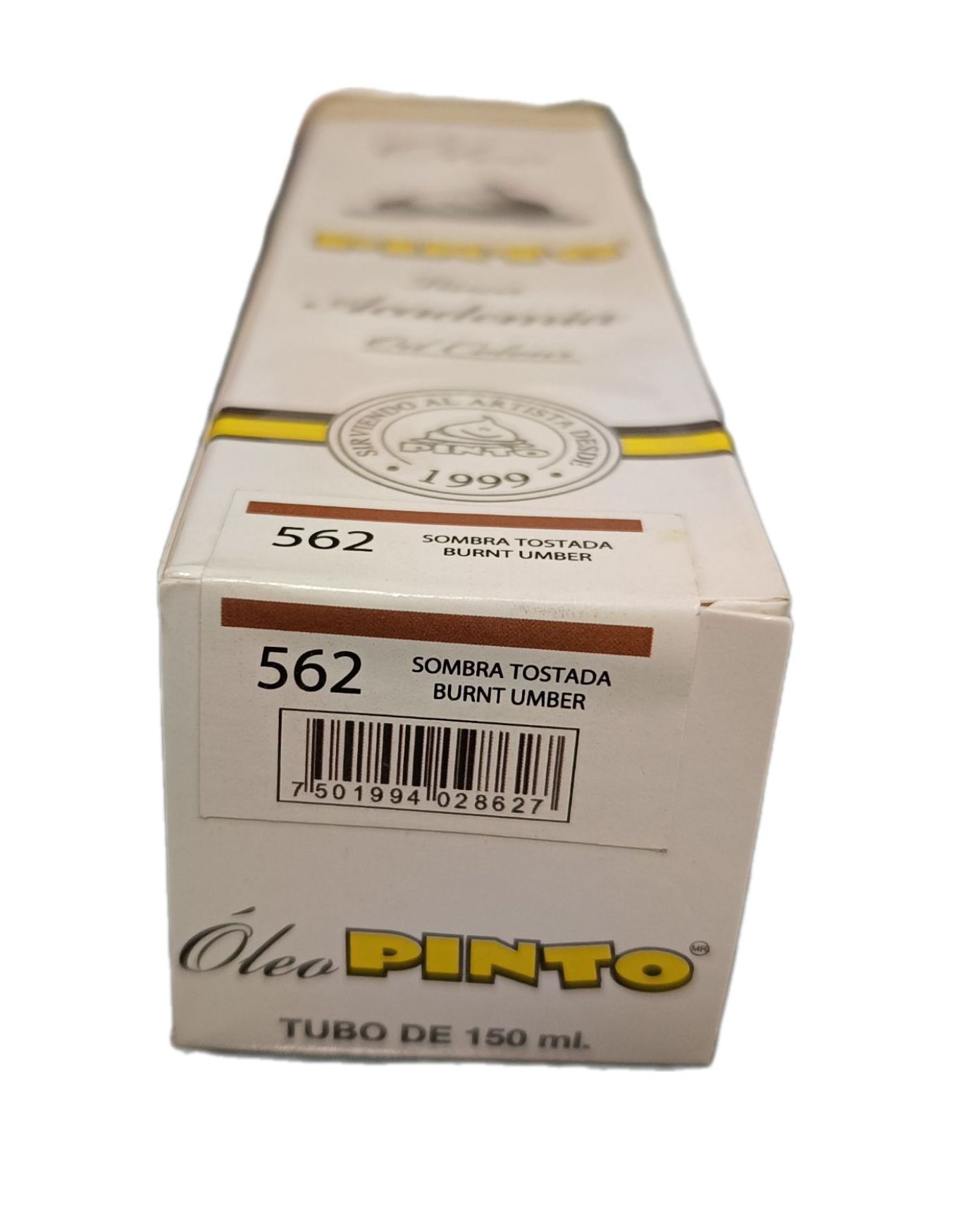 Color Sombra Tostada no. 562, Tubo de oleo de 150 ml Marca Pinto, serie ACADEMIA
