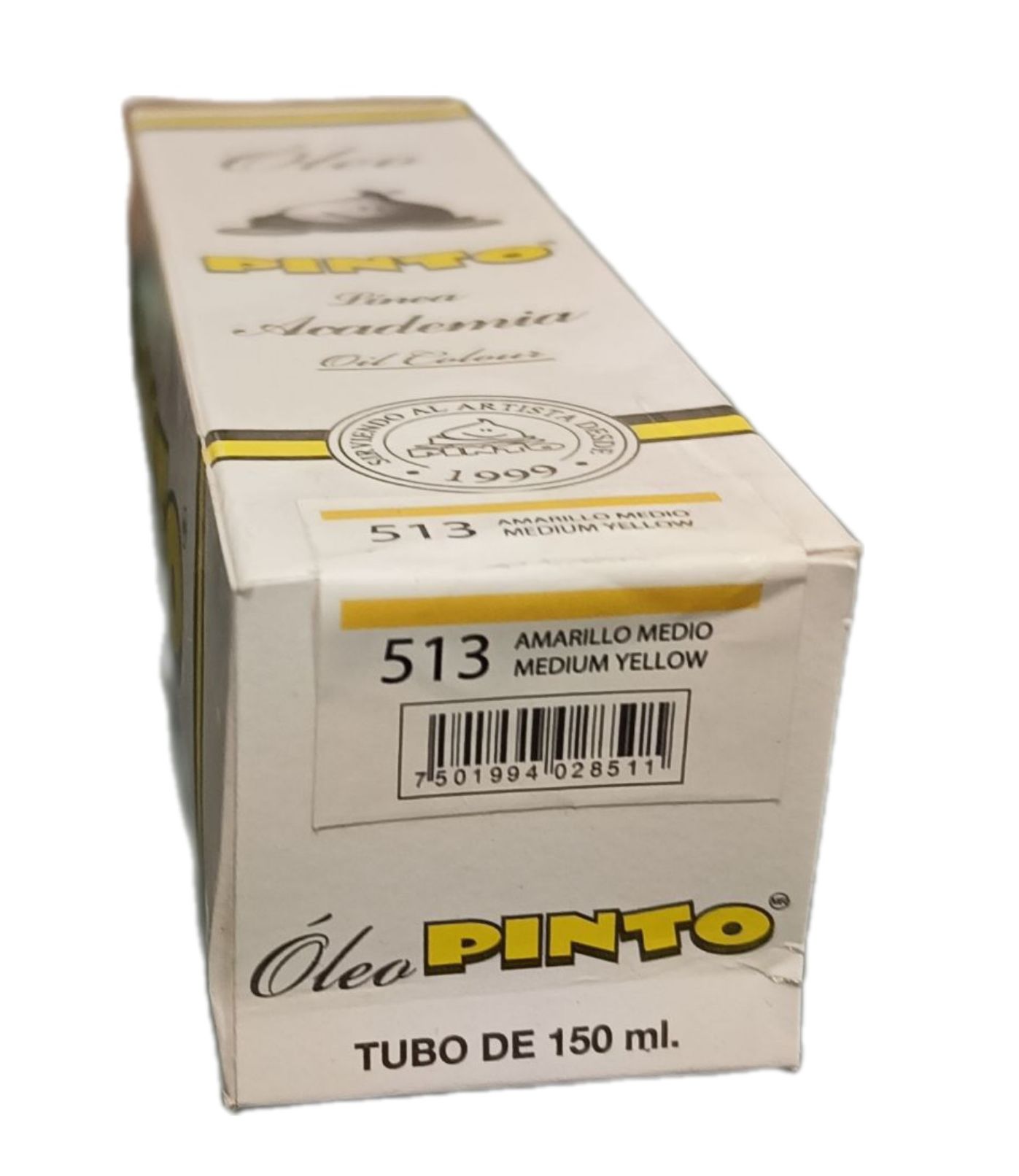 SET COLORES PRIMARIOS, 6 Tubos de oleo de 150 ml Marca Pinto, serie ACADEMIA incluye: 1 Blanco de titanio, 1 amarillo medio, 1 rojo pirrolo, 1 azul ultramar, 1 sombra tostada y 1 negro marfil