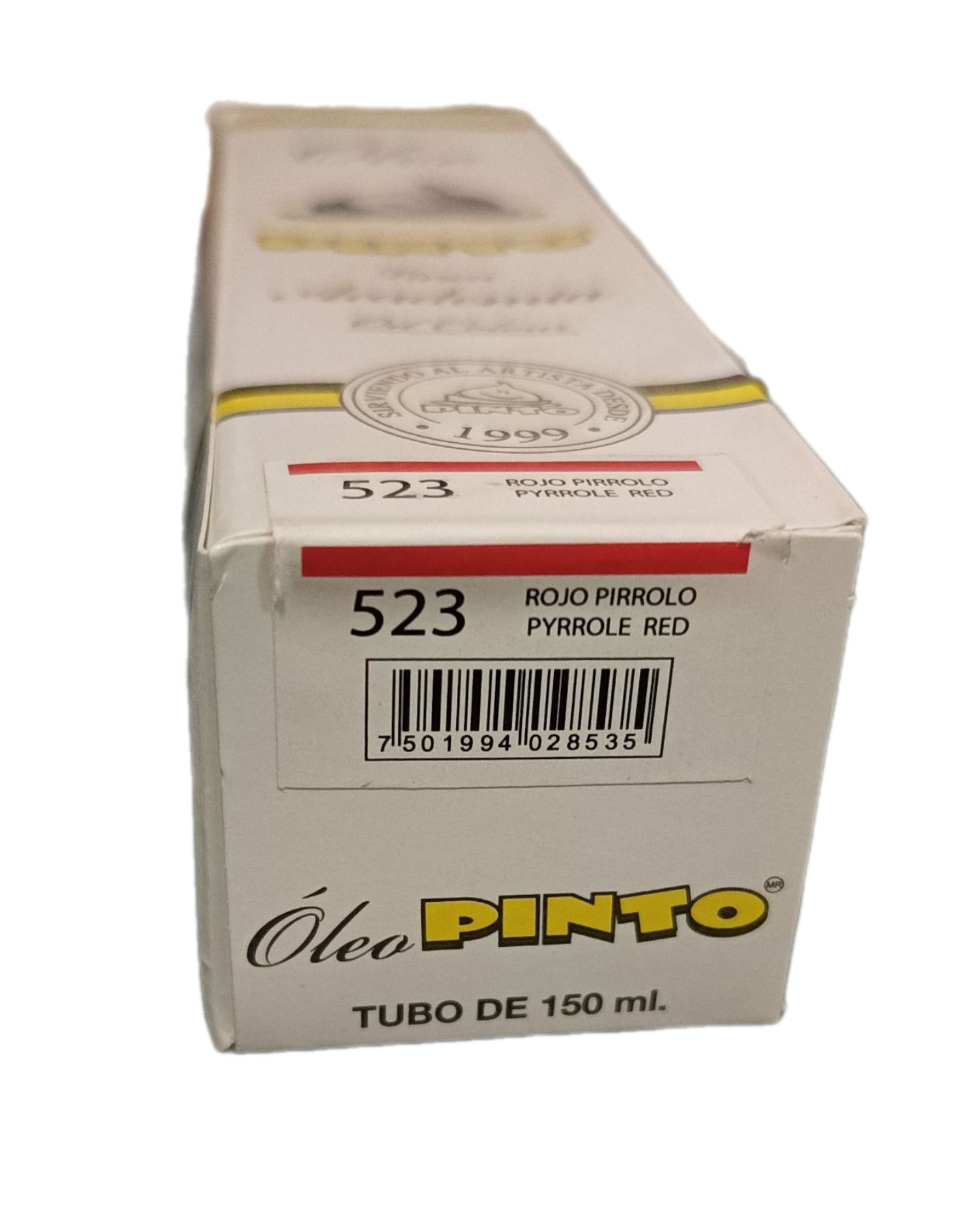 SET COLORES PRIMARIOS, 6 Tubos de oleo de 150 ml Marca Pinto, serie ACADEMIA incluye: 1 Blanco de titanio, 1 amarillo medio, 1 rojo pirrolo, 1 azul ultramar, 1 sombra tostada y 1 negro marfil