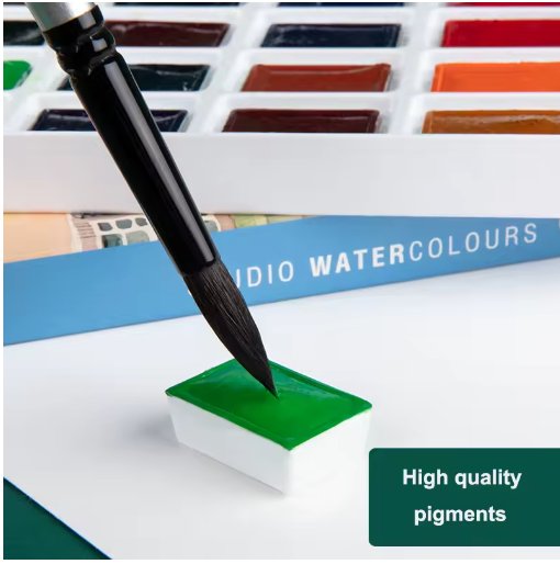 Sonnet-Set de acuarelas para artistas, juego de pintura de 16 colores brillantes y vívidos, sartenes completos de 2,5 ml en caja de cartón, calidad internacional