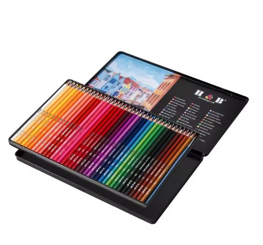 H & B-lápices de acuarela redondos de viaje para artista profesional, suministros de Arte de alta calidad, núcleo suave, 36 piezas