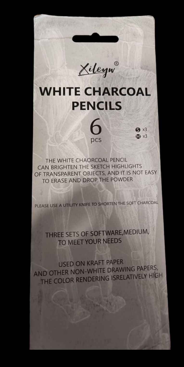Set de 6 Lápices de Carbon Color Blanco marca Xileyw