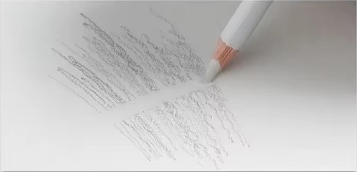Lápiz de goma para borrar en dibujo artistico, permite dar luces muy precisas en el dibujo, marca TOUCH STORY