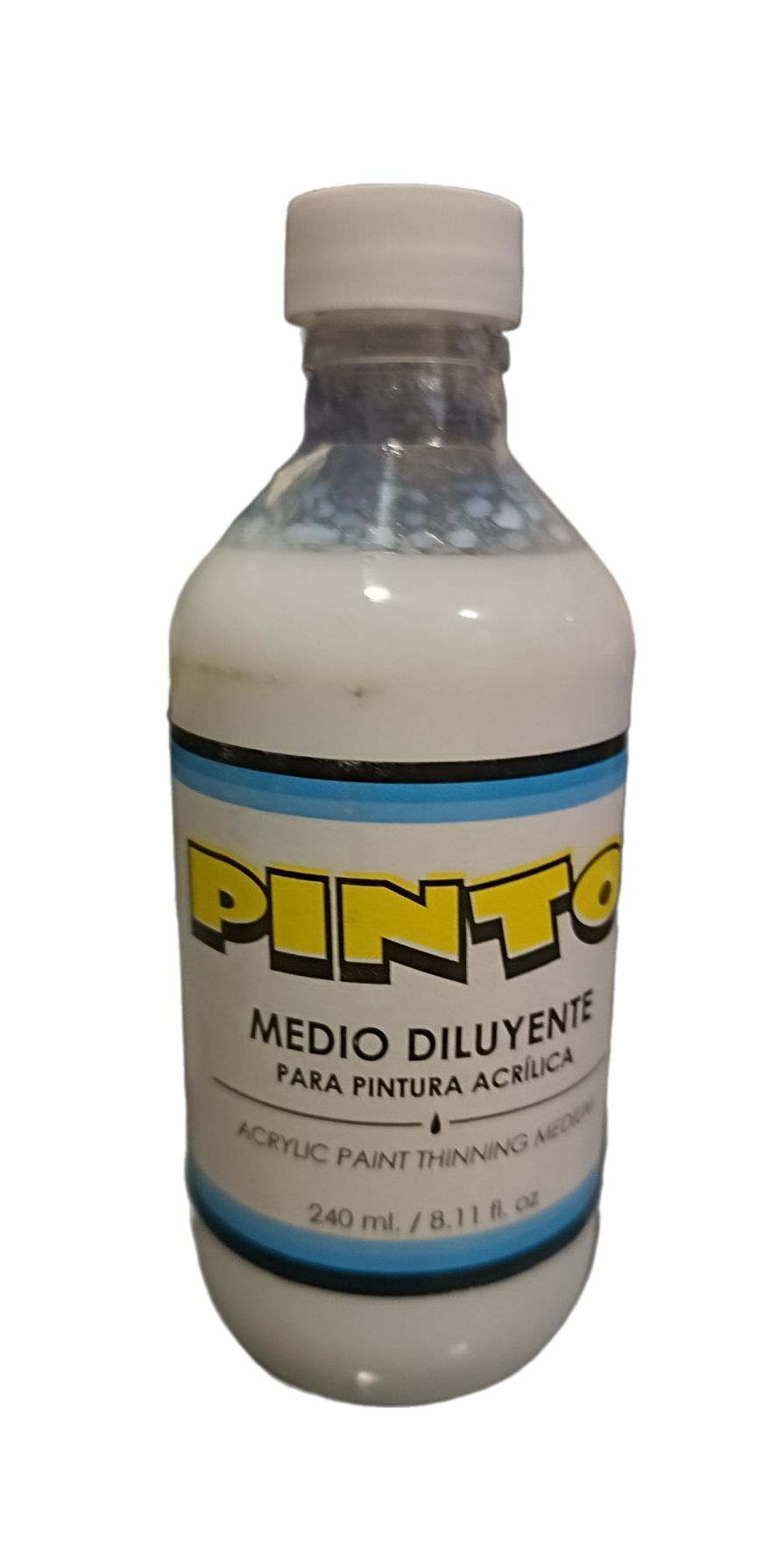 Medio diluyente para pintura acrilica Marca Pinto, 240 ml de capacidad