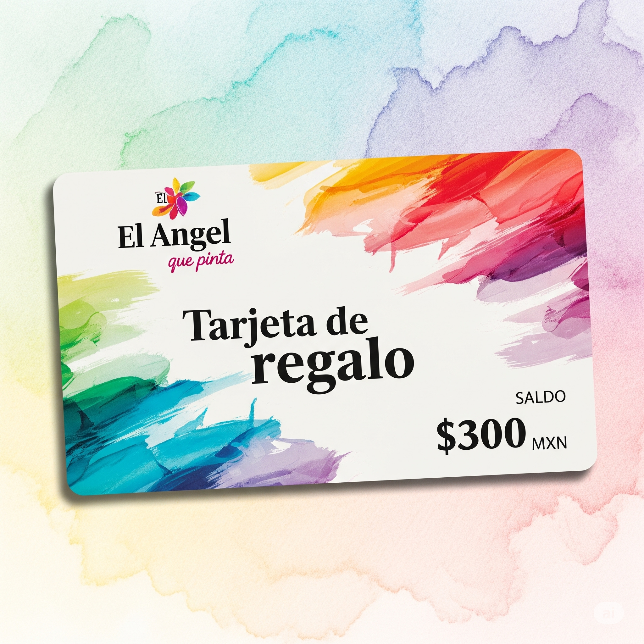 Tarjeta de regalo "El ángel que pinta", $300 MXN