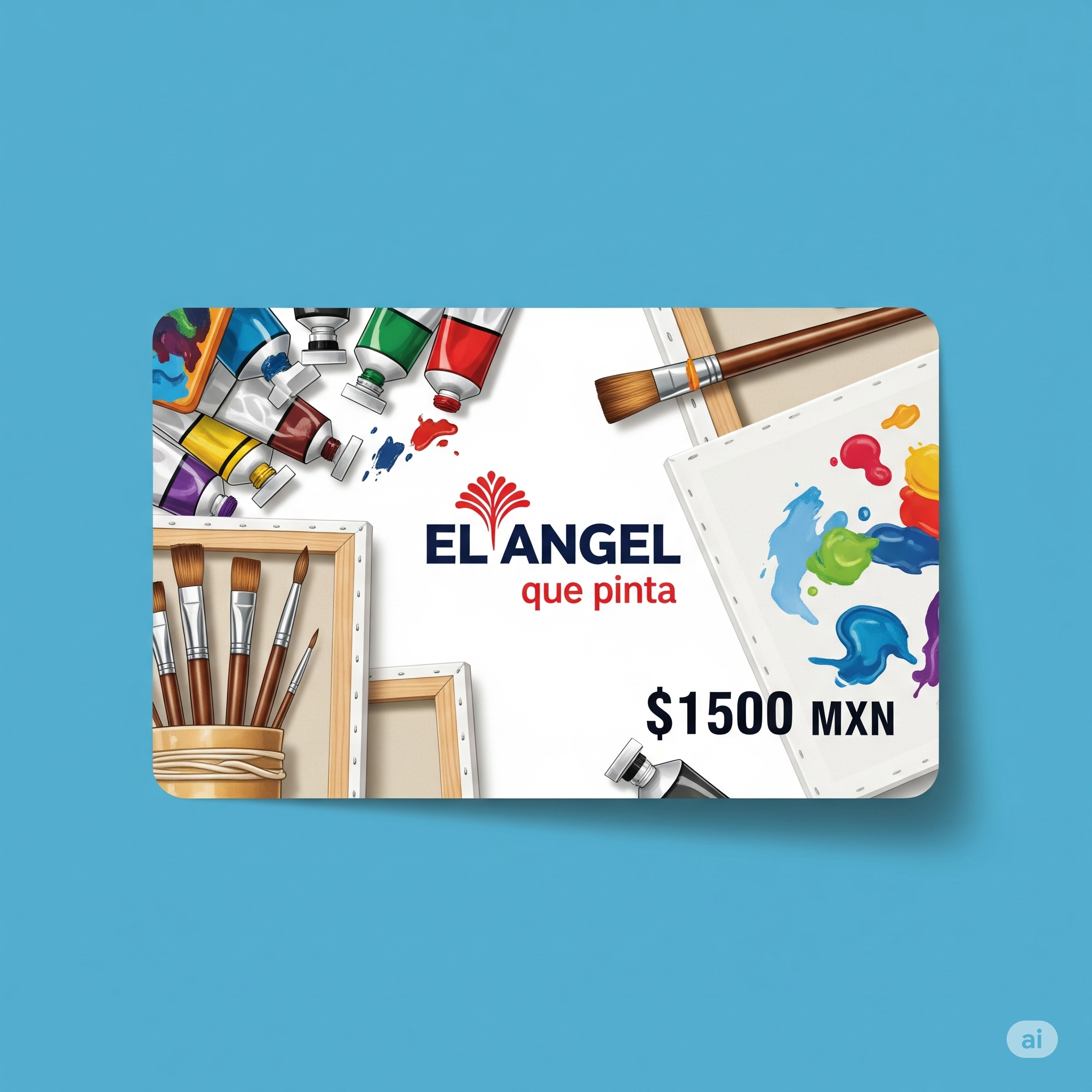 Tarjeta de regalo "El ángel que pinta", $1500 MXN