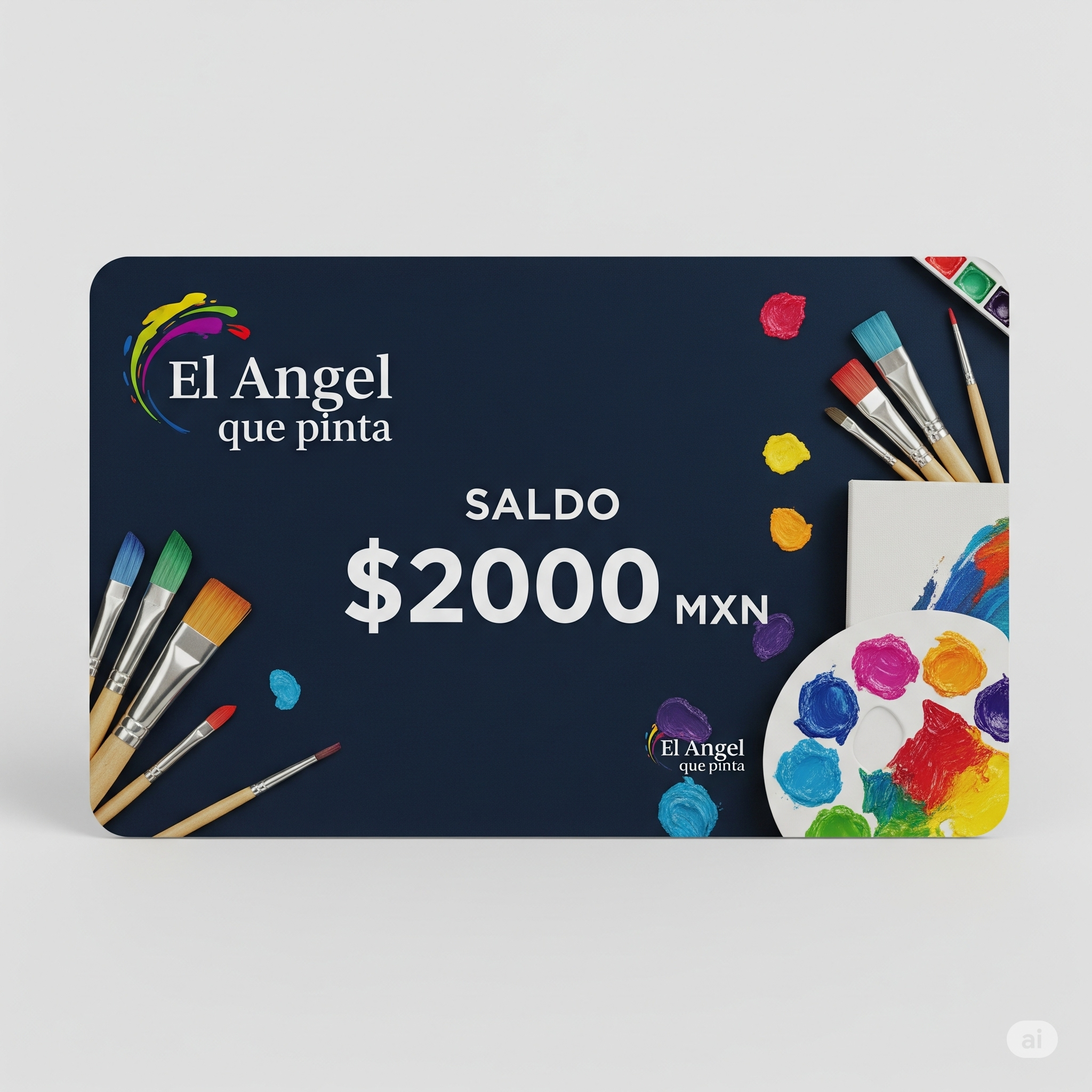 Tarjeta de regalo "El ángel que pinta", $2000 MXN