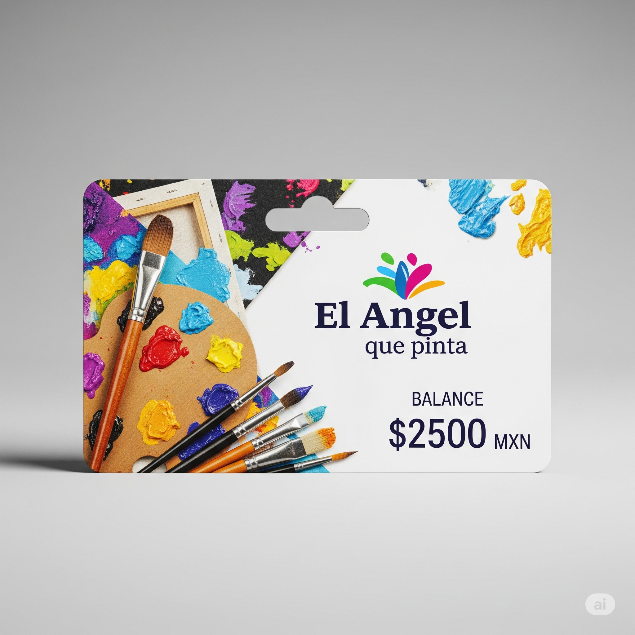 Tarjeta de regalo "El ángel que pinta", $2500 MXN