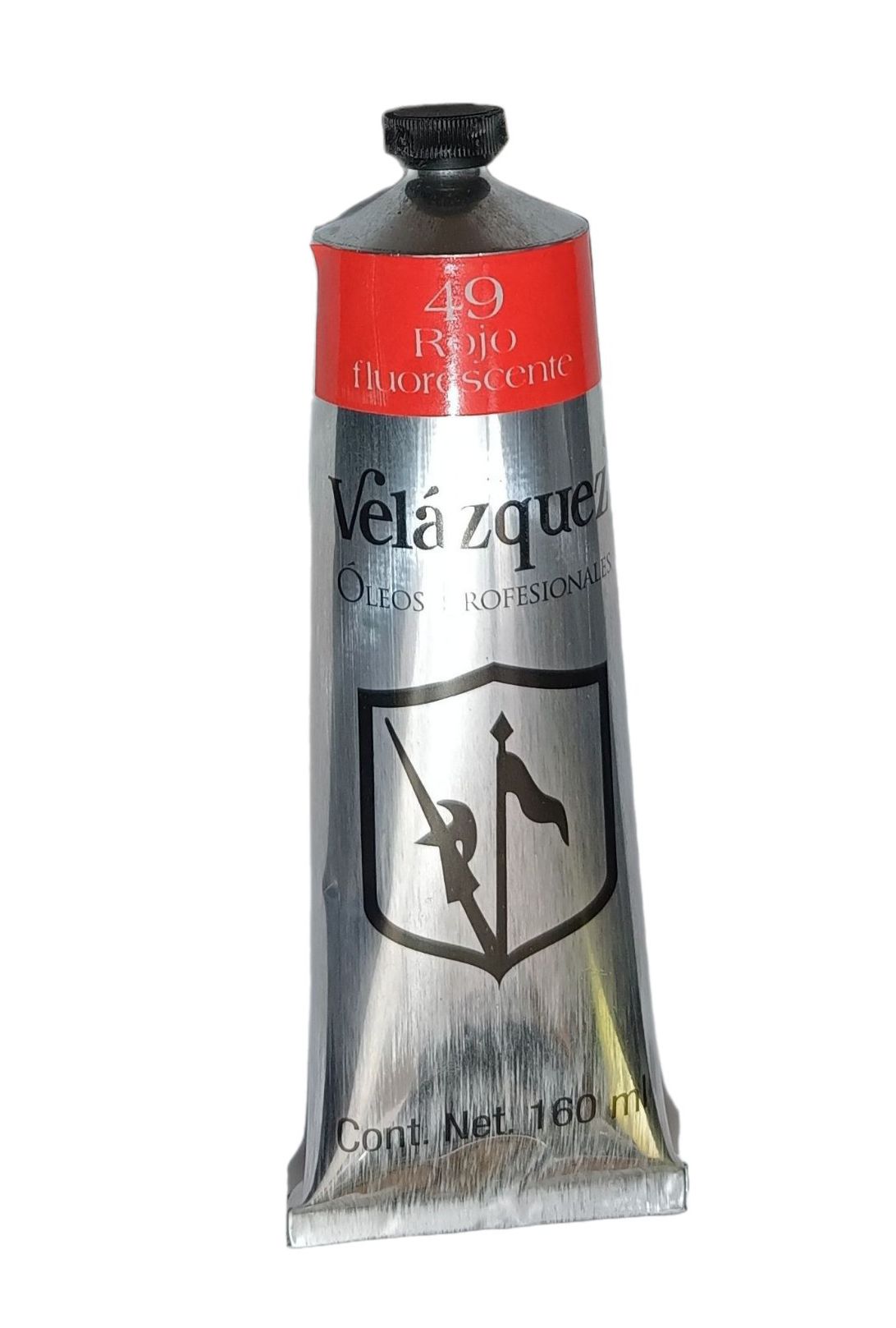 Velazquez, Oleos profesionales, alta calidad, No.49 Rojo flourescente, tubo de 160 ml, 58 opciones de color