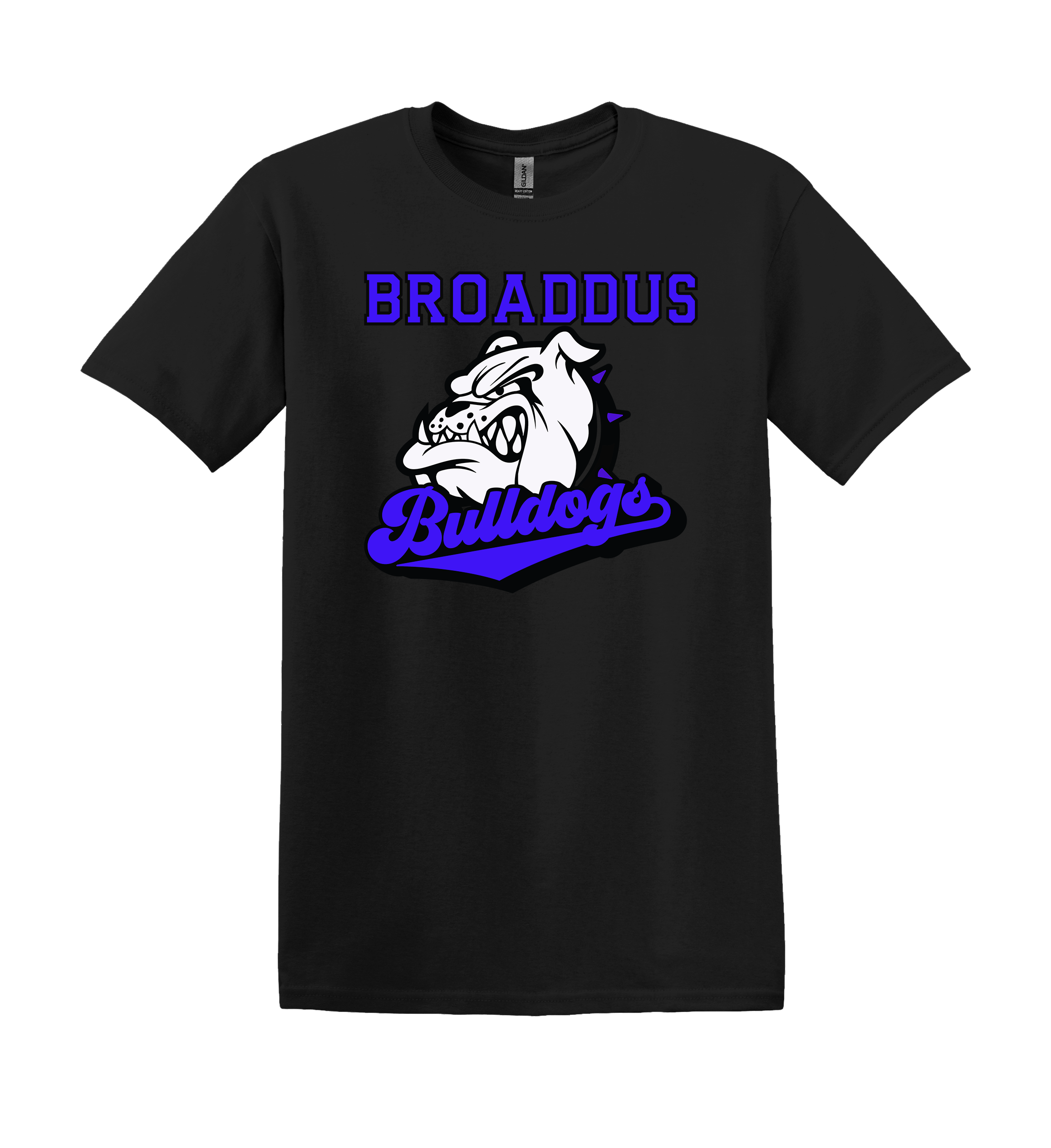 Bulldogs Spirit Shirt - red, green, or blue logos (Item #1165)