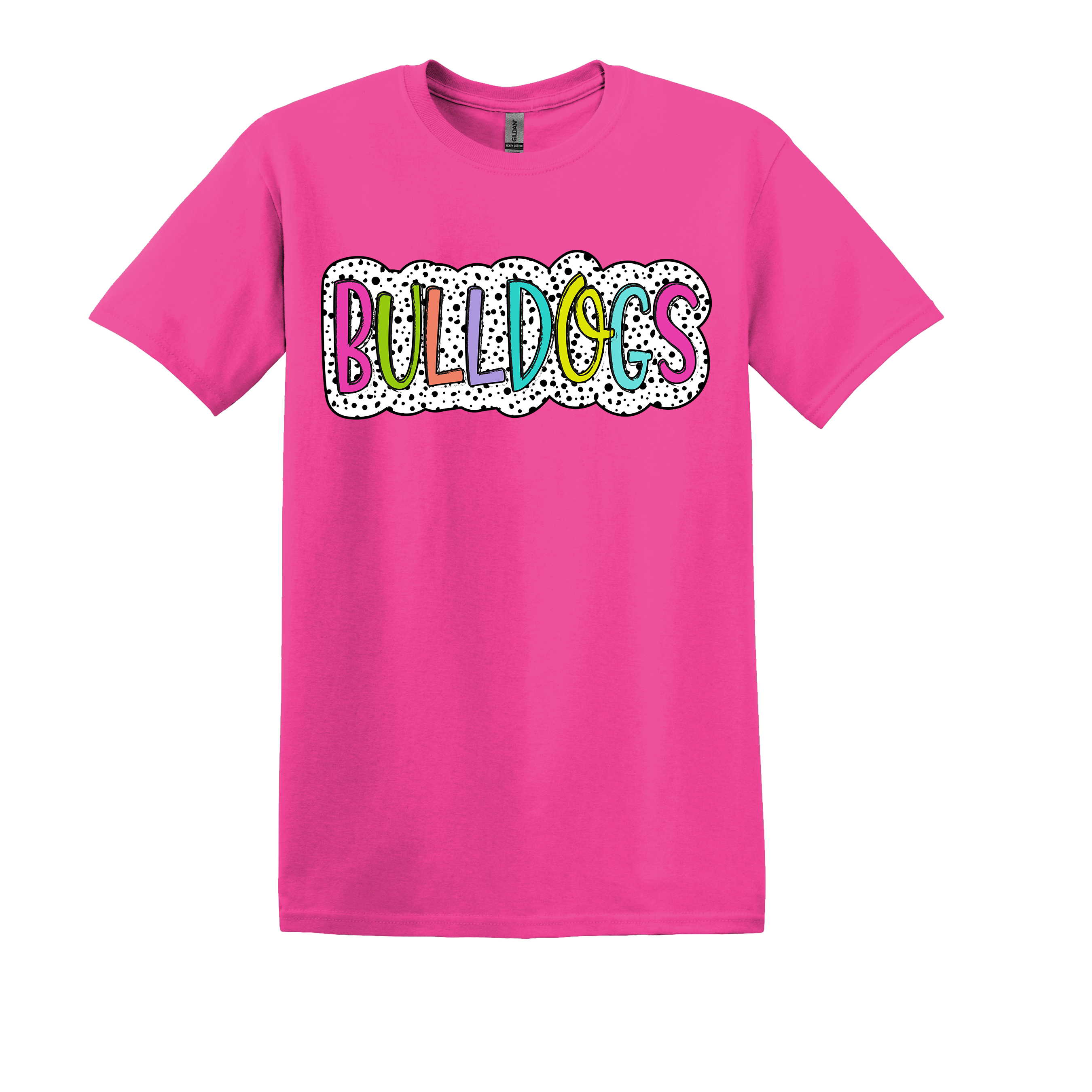 Bulldogs Spirit Tee - your choice of pink, purple, or sapphire
