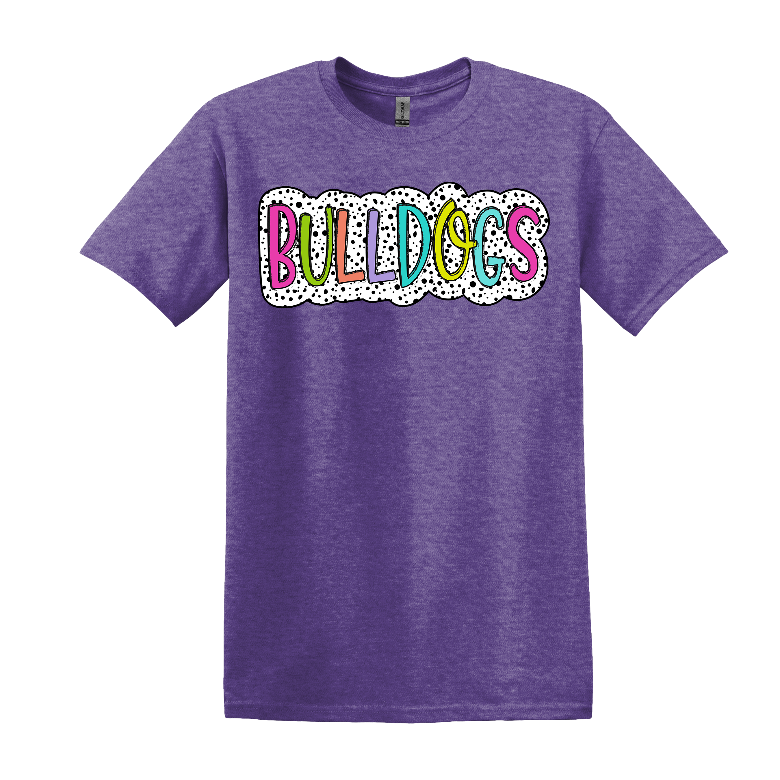 Bulldogs Spirit Tee - your choice of pink, purple, or sapphire