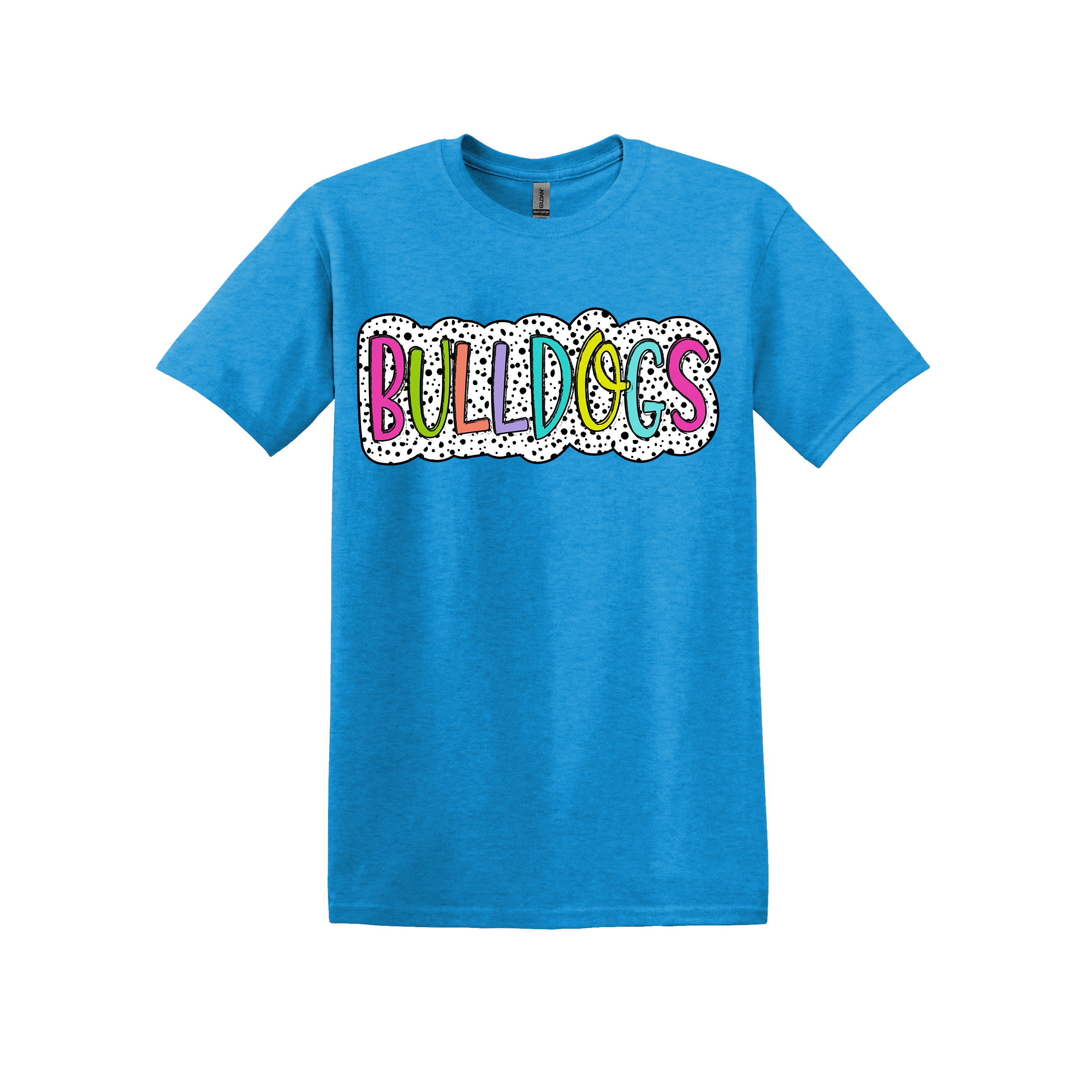 Bulldogs Spirit Tee - your choice of pink, purple, or sapphire