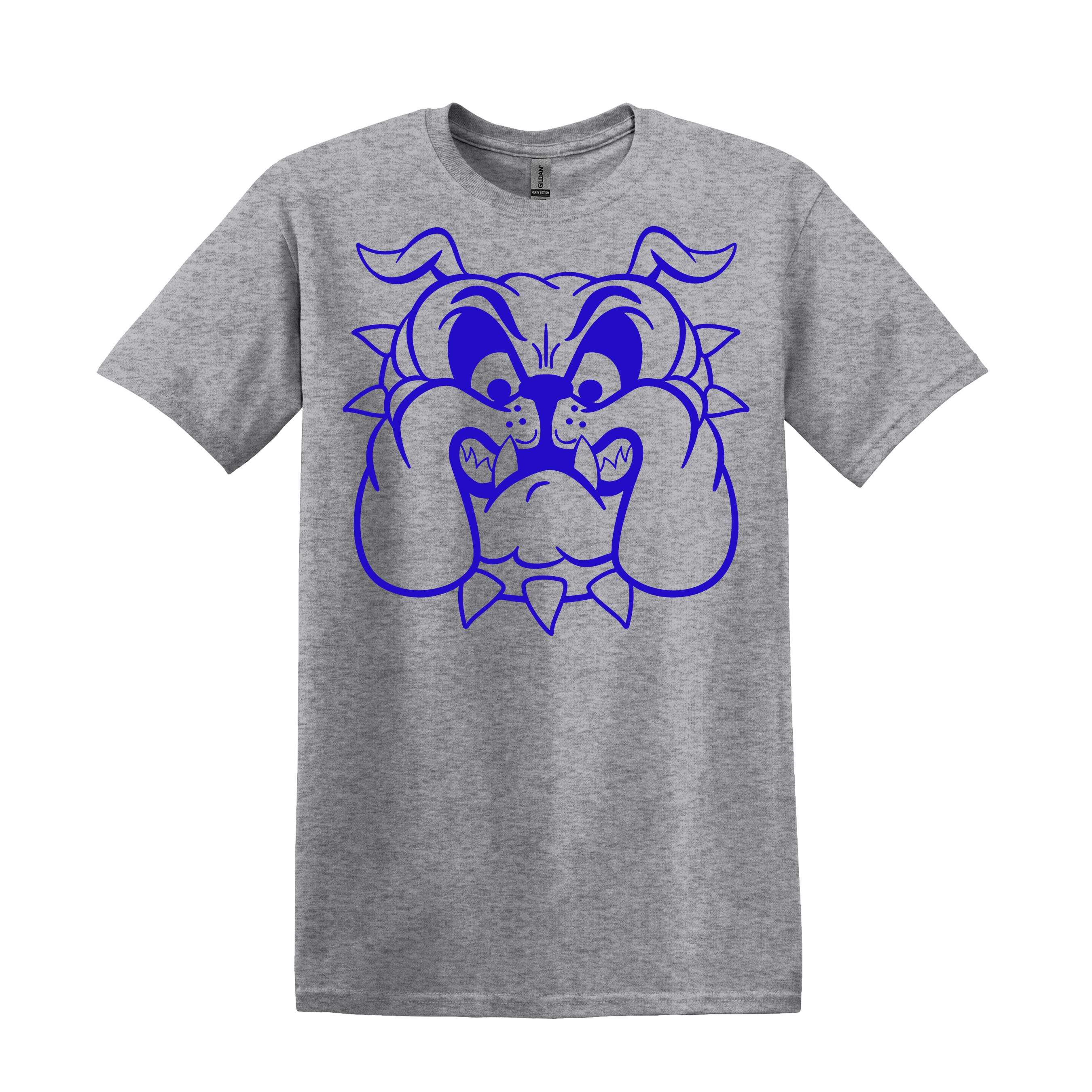 Bulldog Tee - your choice of green, blue, or red mascot (Item #1166)