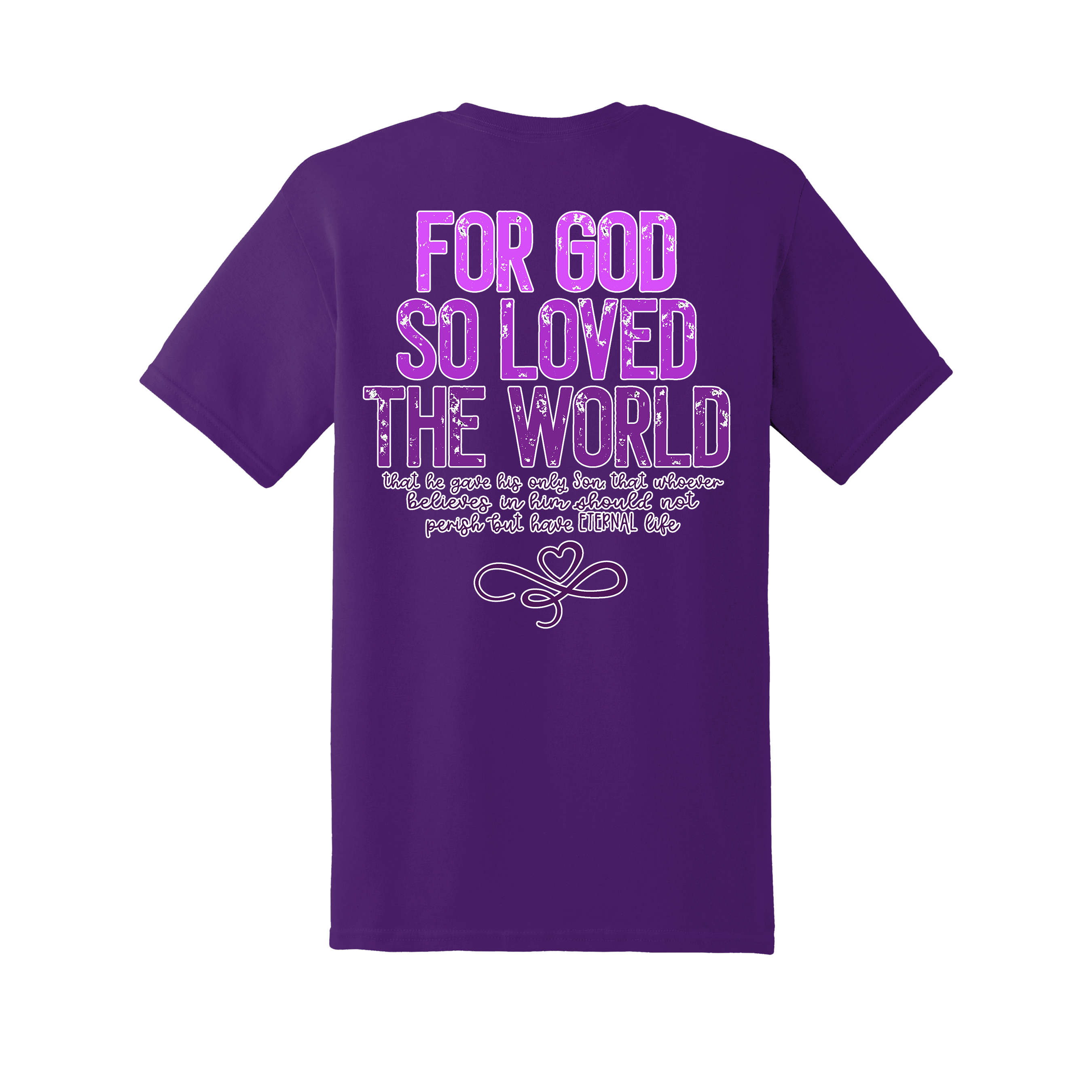 John 3:16 Front & Back Christian Tee (Item #1129)