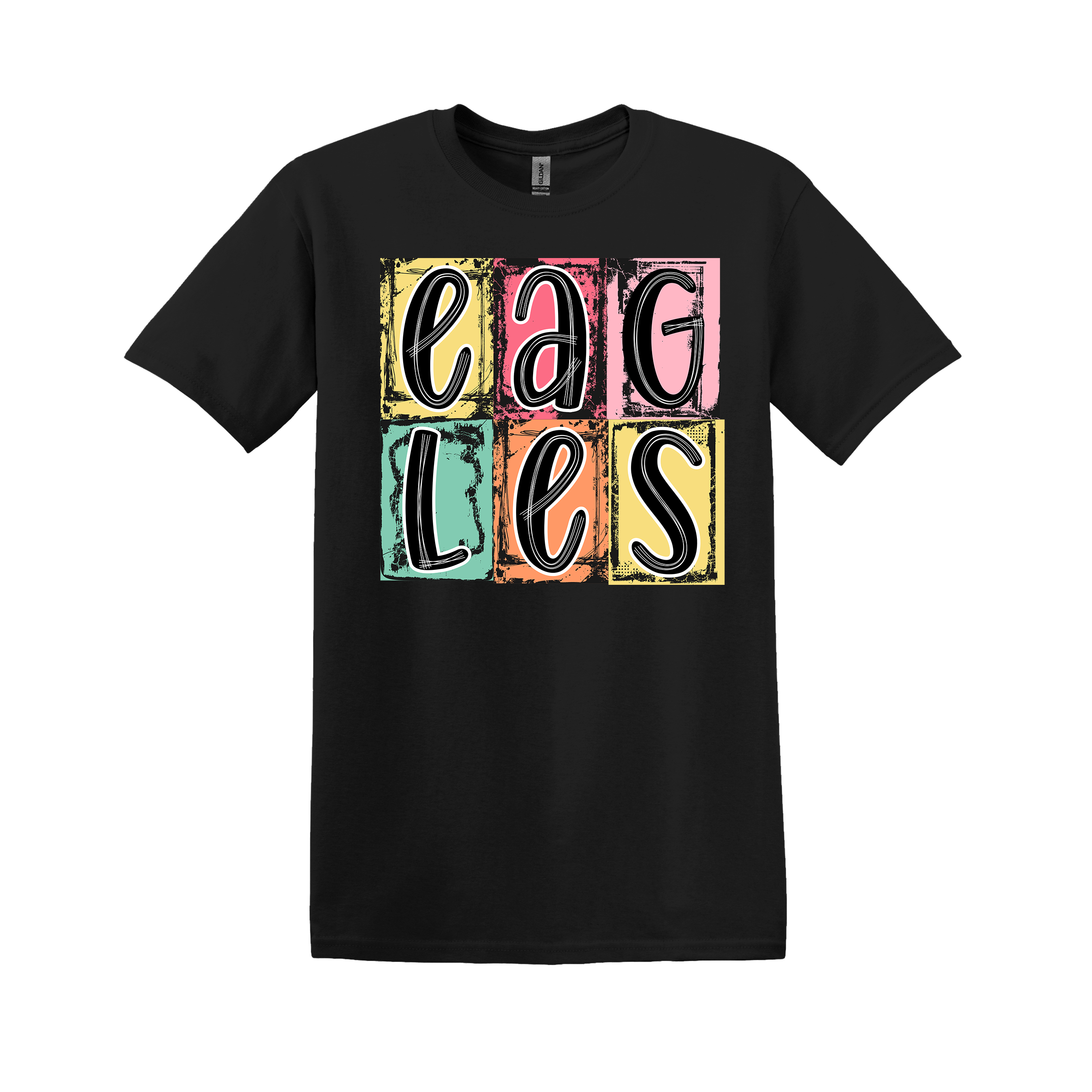 Eagles Spirit Tee - your choice of heather orange, light pink, heather seafoam, or black (Item #1113)