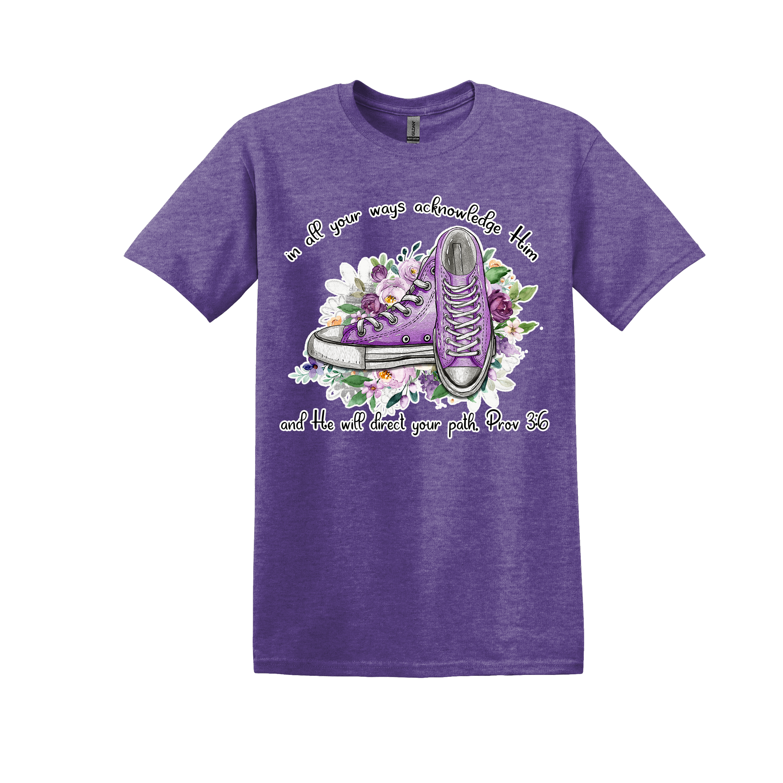 In All Your Ways Acknowledge Him Christian Tee (Item #1146)