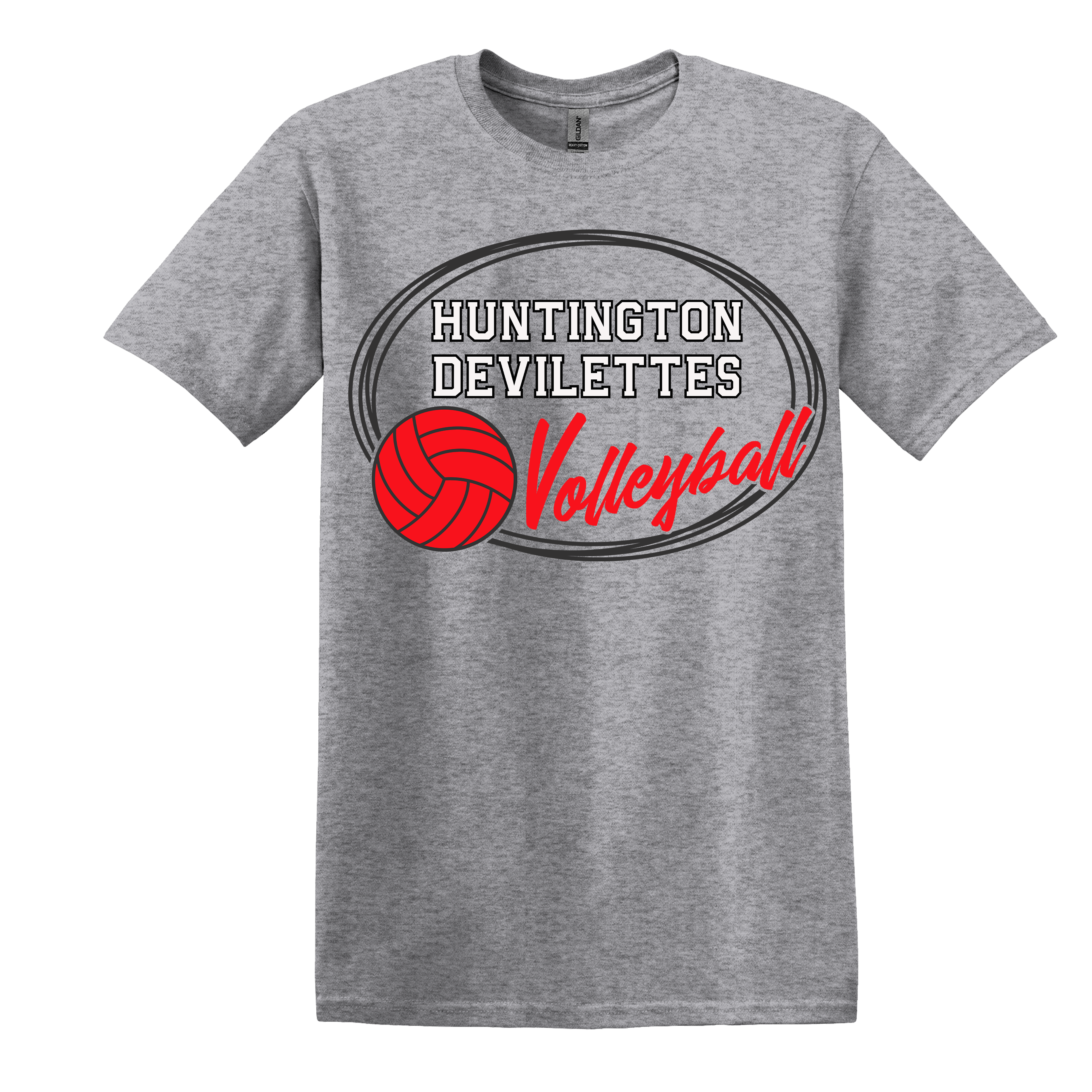 Huntington Devilettes Volleyball Spirit Tee (item #1233)