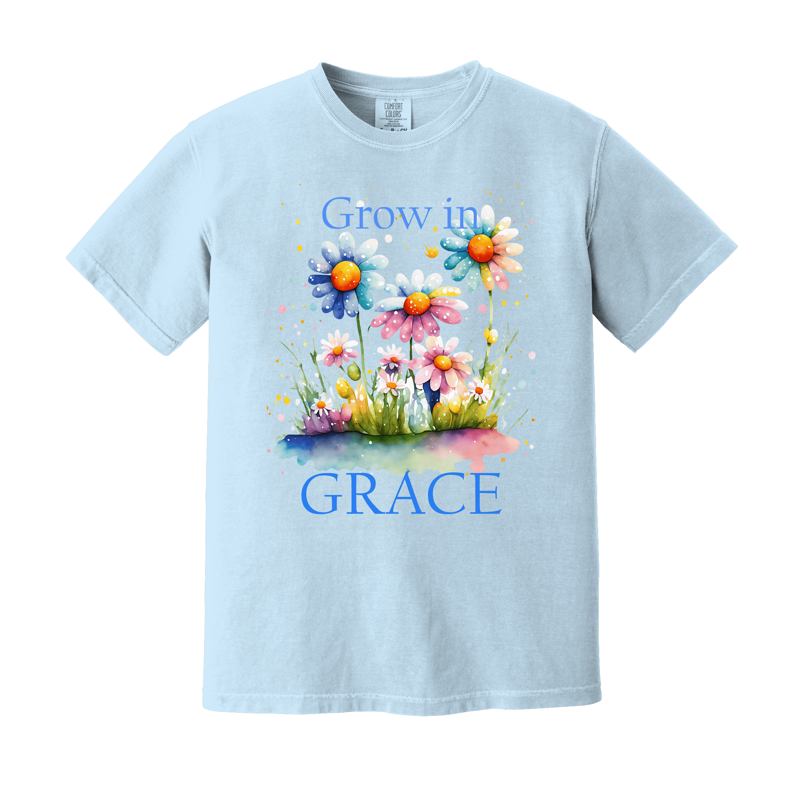 Grow in Grace Christian Tee - Choice of COMFORT COLOR or Gildan Softstyle (Item #1240)