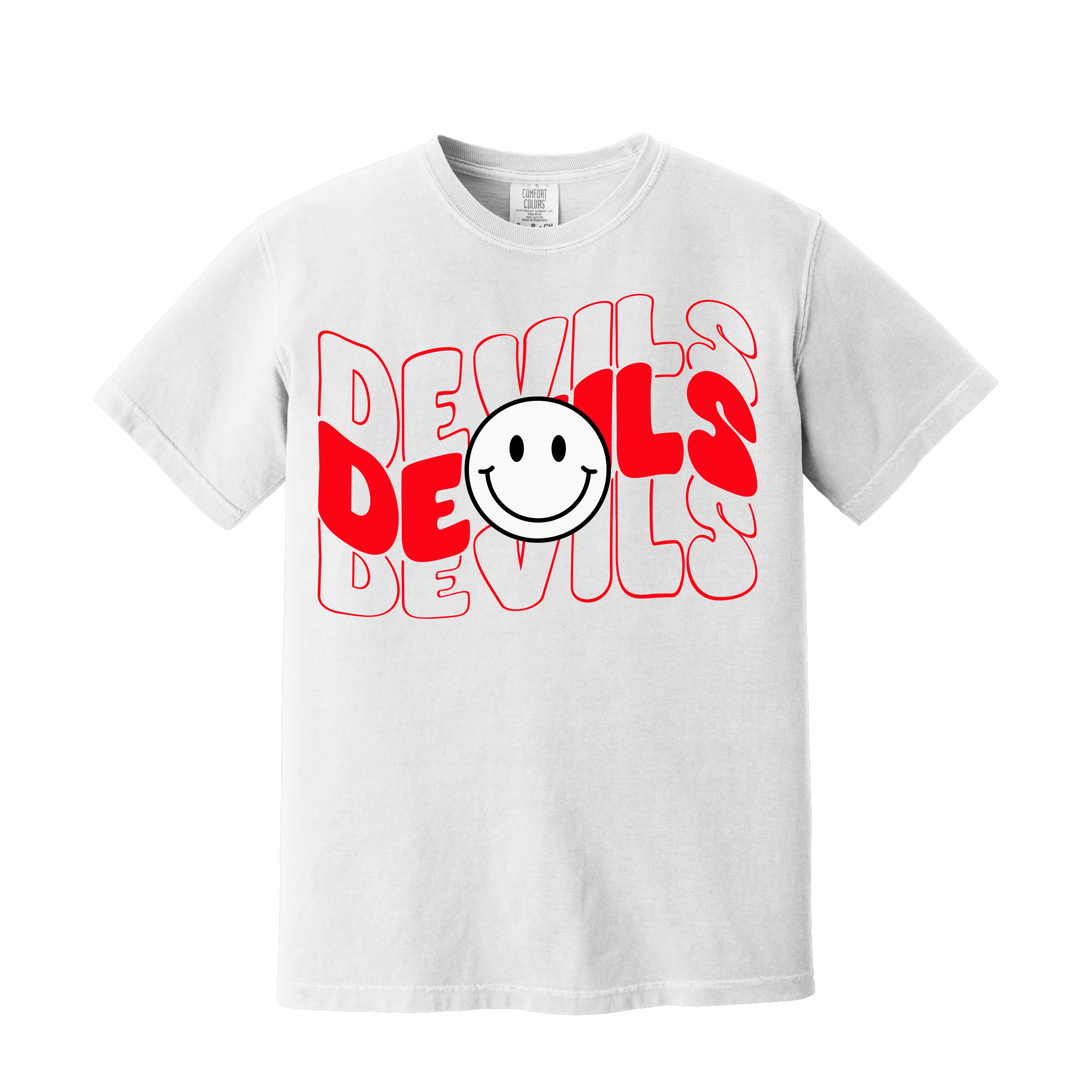 Devils Spirit Tee on a white Comfort Color (Item 1267)