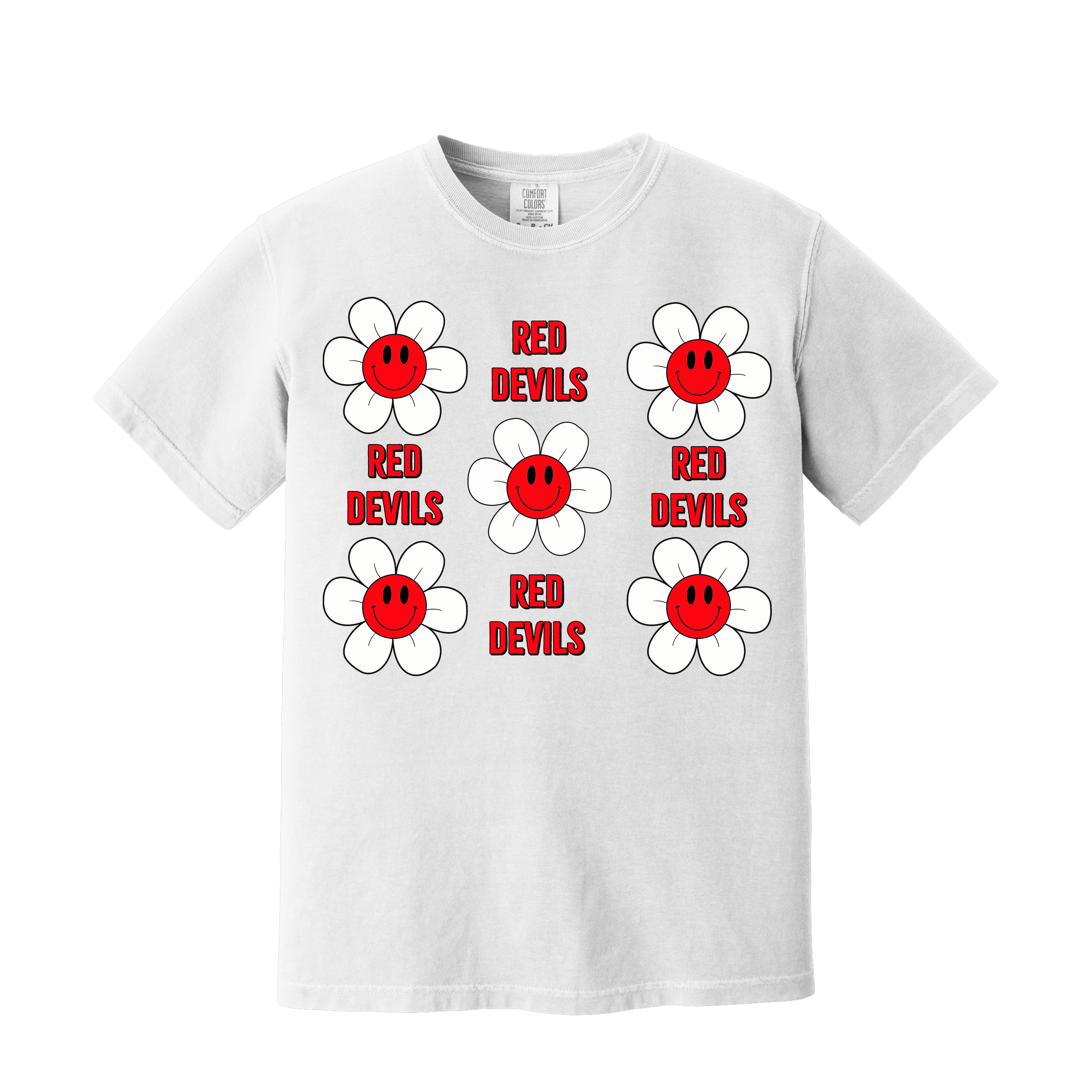 Devils Spirit Tee on your choice of black or white Comfort Color (Item #1261)
