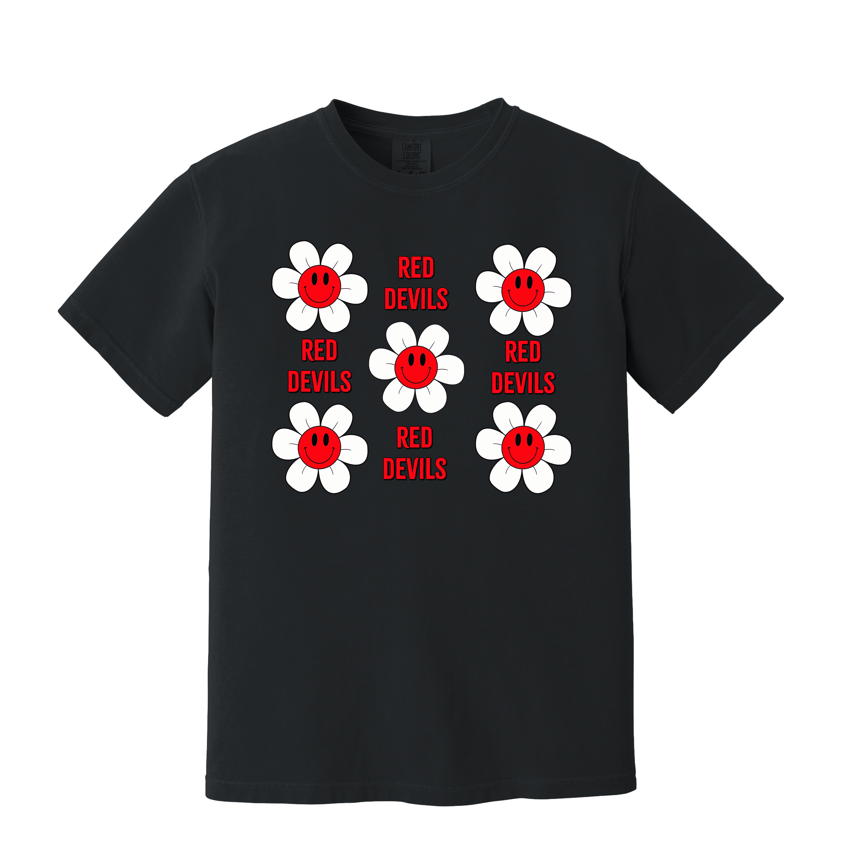 Devils Spirit Tee on your choice of black or white Comfort Color (Item #1261)