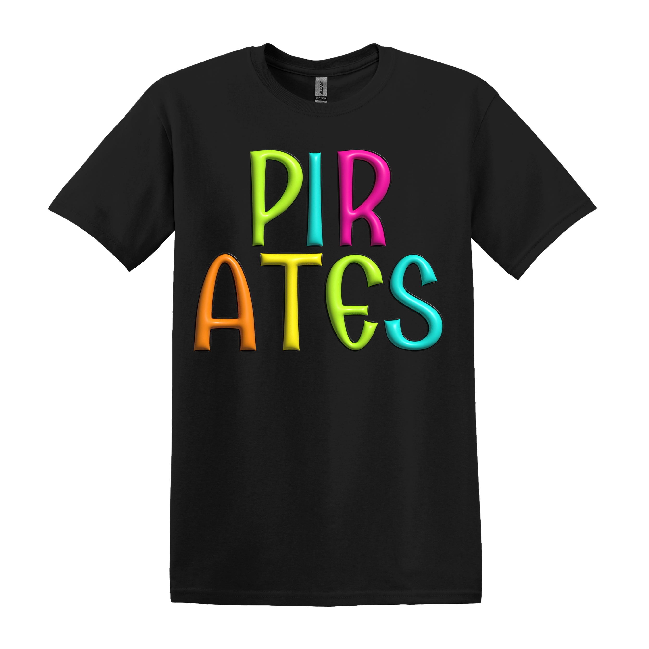 Pirates Spirit Shirt Your Choice of Black Gildan or White Comfort Color(Item Number 1289)