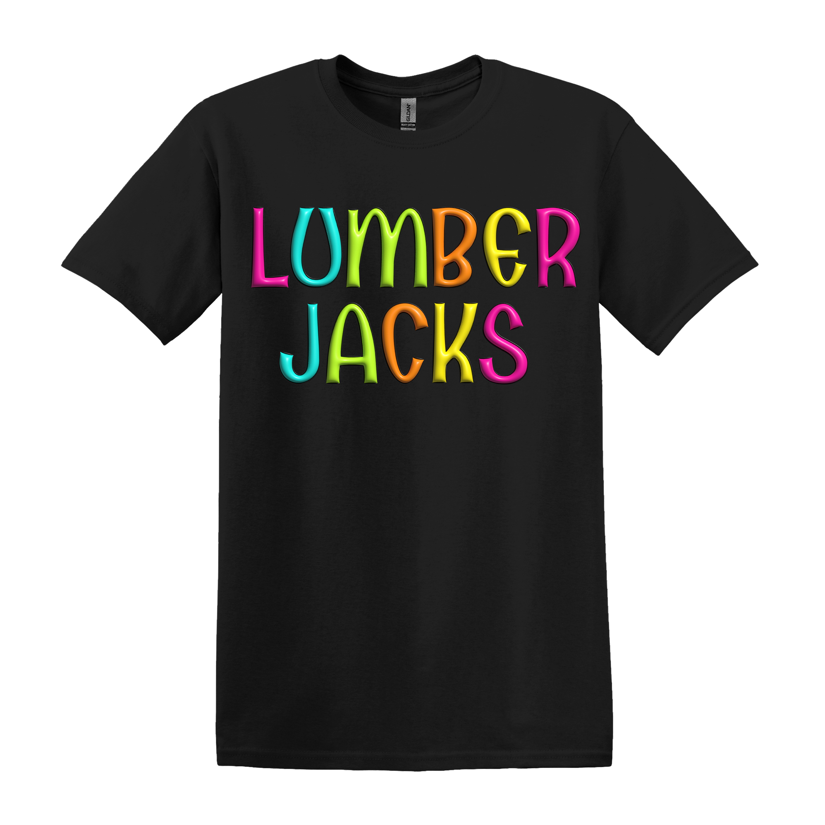 Lumberjacks Spirit Shirt Your Choice of Black Gildan or White Comfort Color(Item Number 1291)
