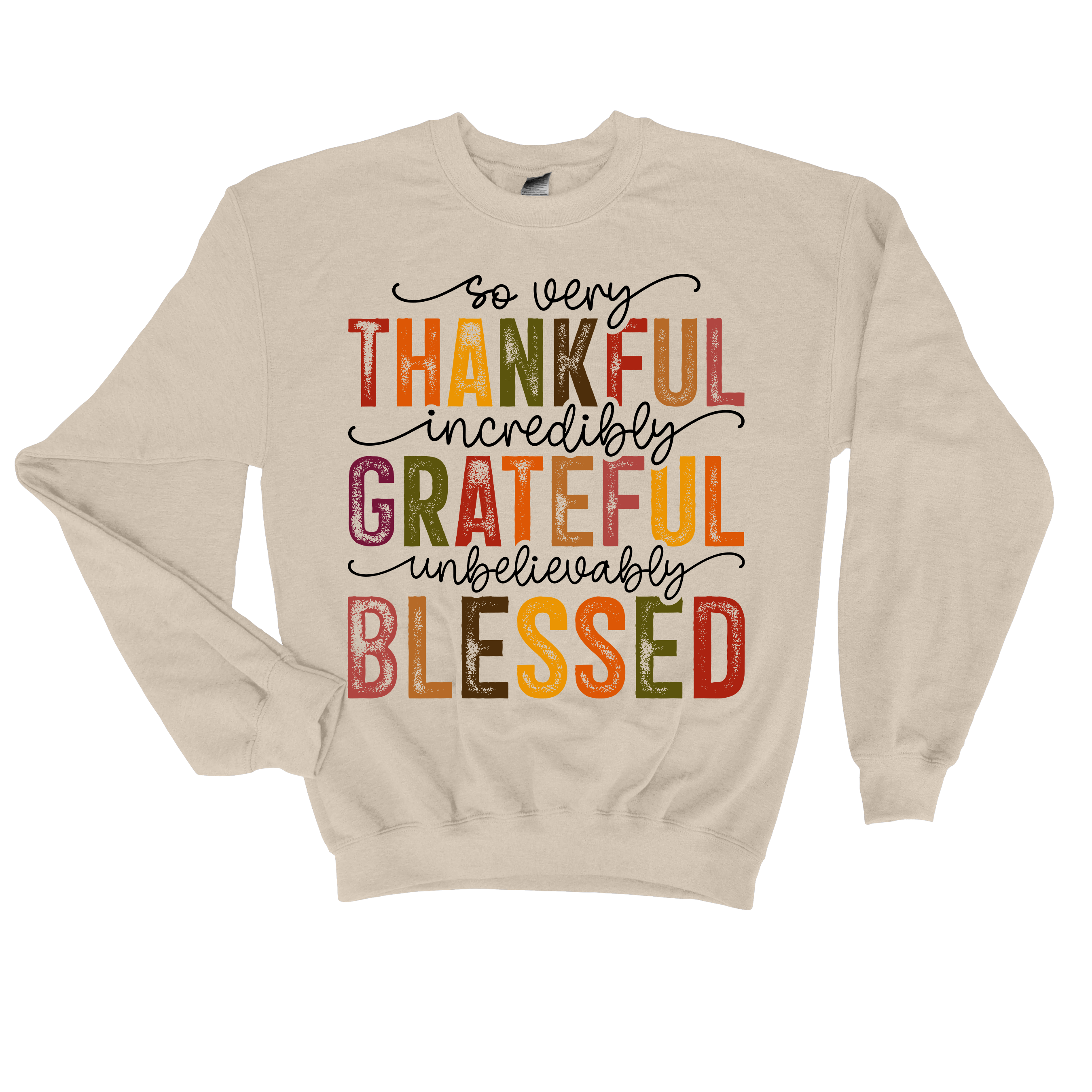  Thankful, Grateful, Blessed Fall Tee or Sweatshirt (Item 3012)