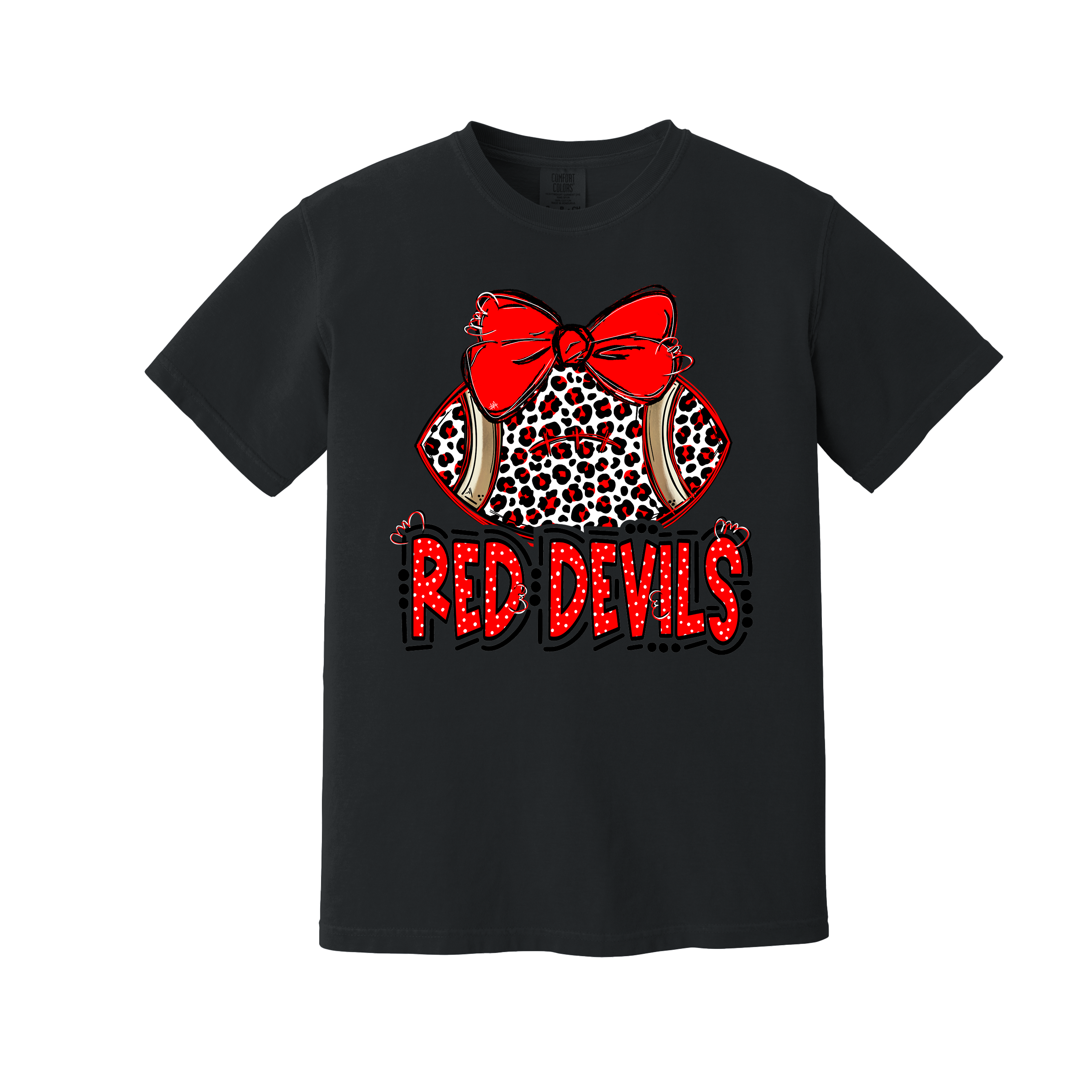 Red Devils Football Tee or Sweatshirt (Item #1700)