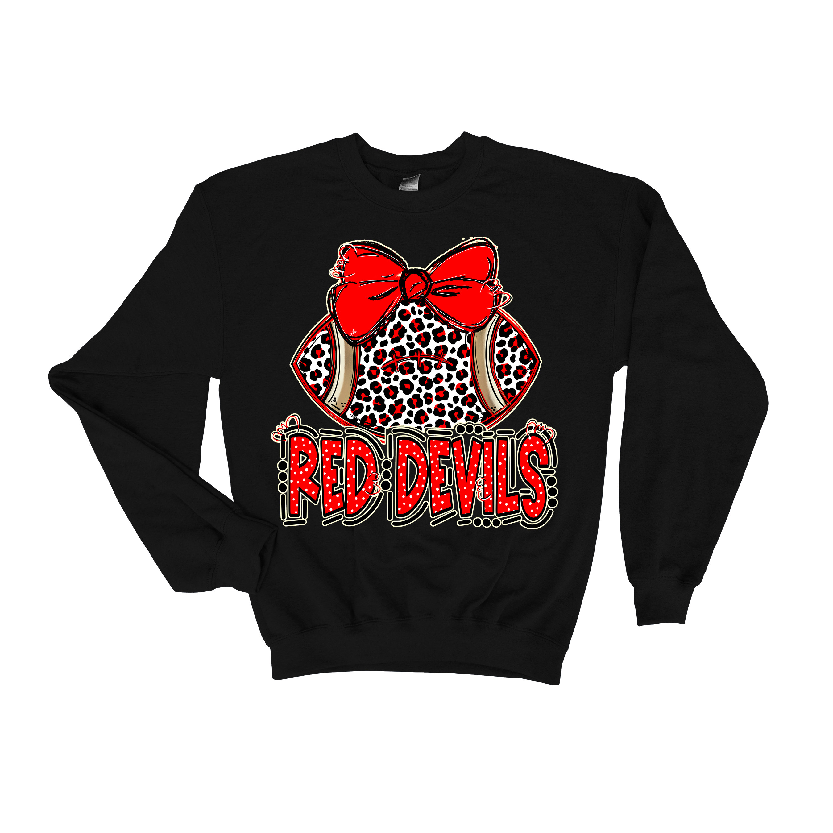 Red Devils Football Tee or Sweatshirt (Item #1700)