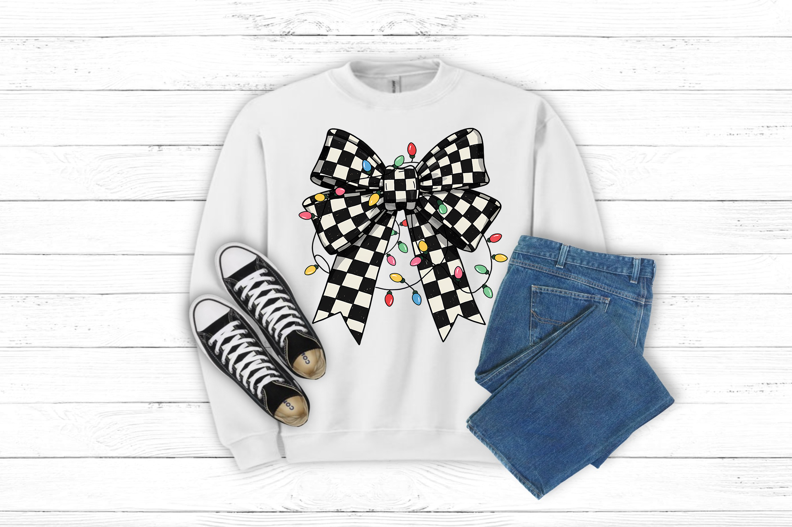 Christmas Bow Sweatshirt (Item 1596)