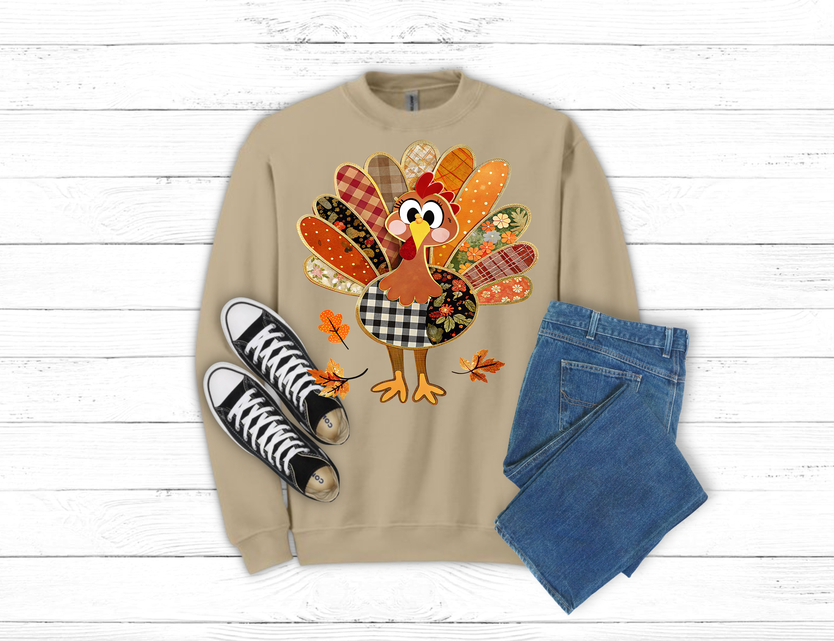Thanksgiving Turkey Sweatshirt or Tee (Item 1713)