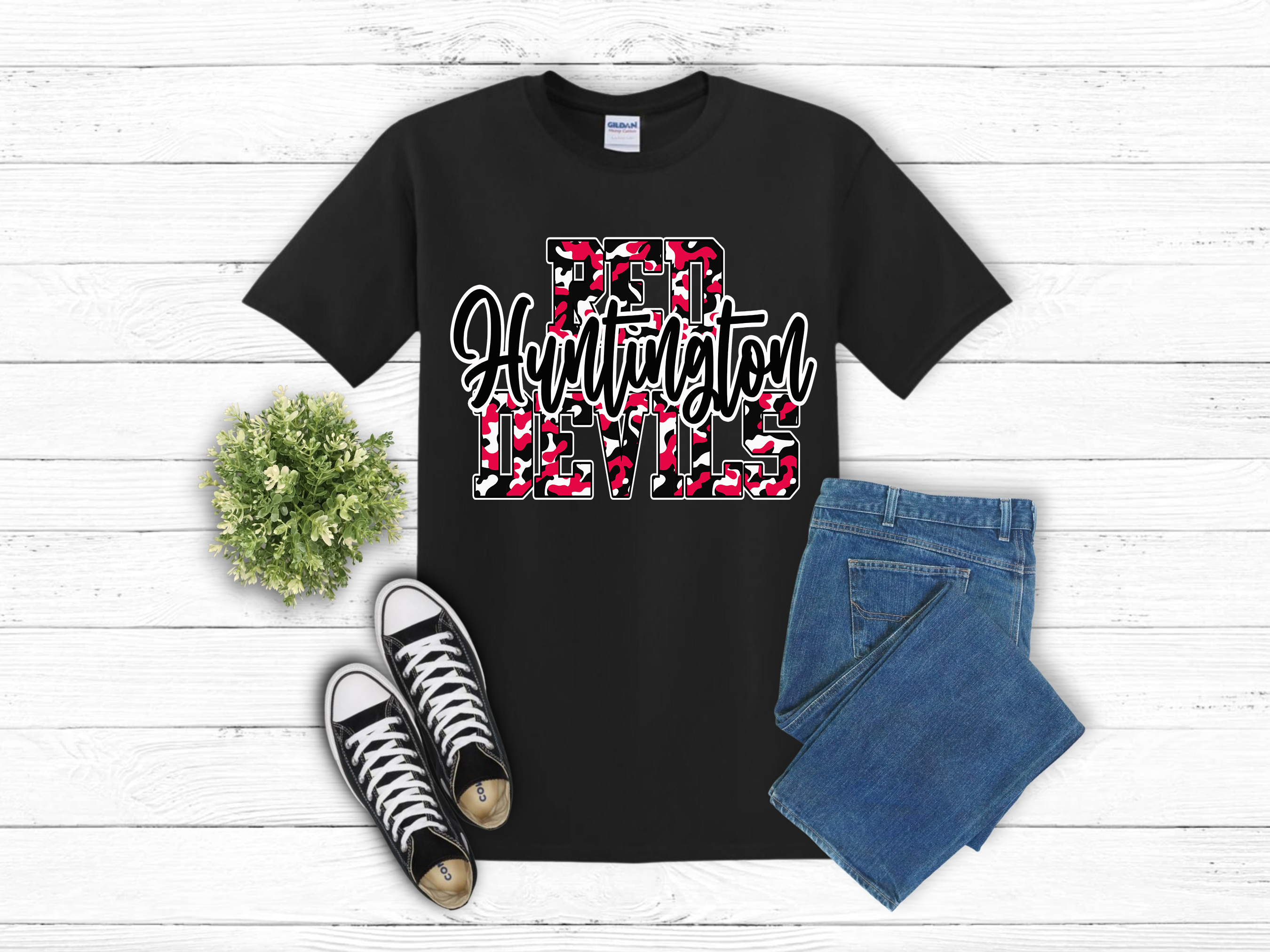 Red Devils Camo Graphic T-Shirt or Sweatshirt (Item 1706)