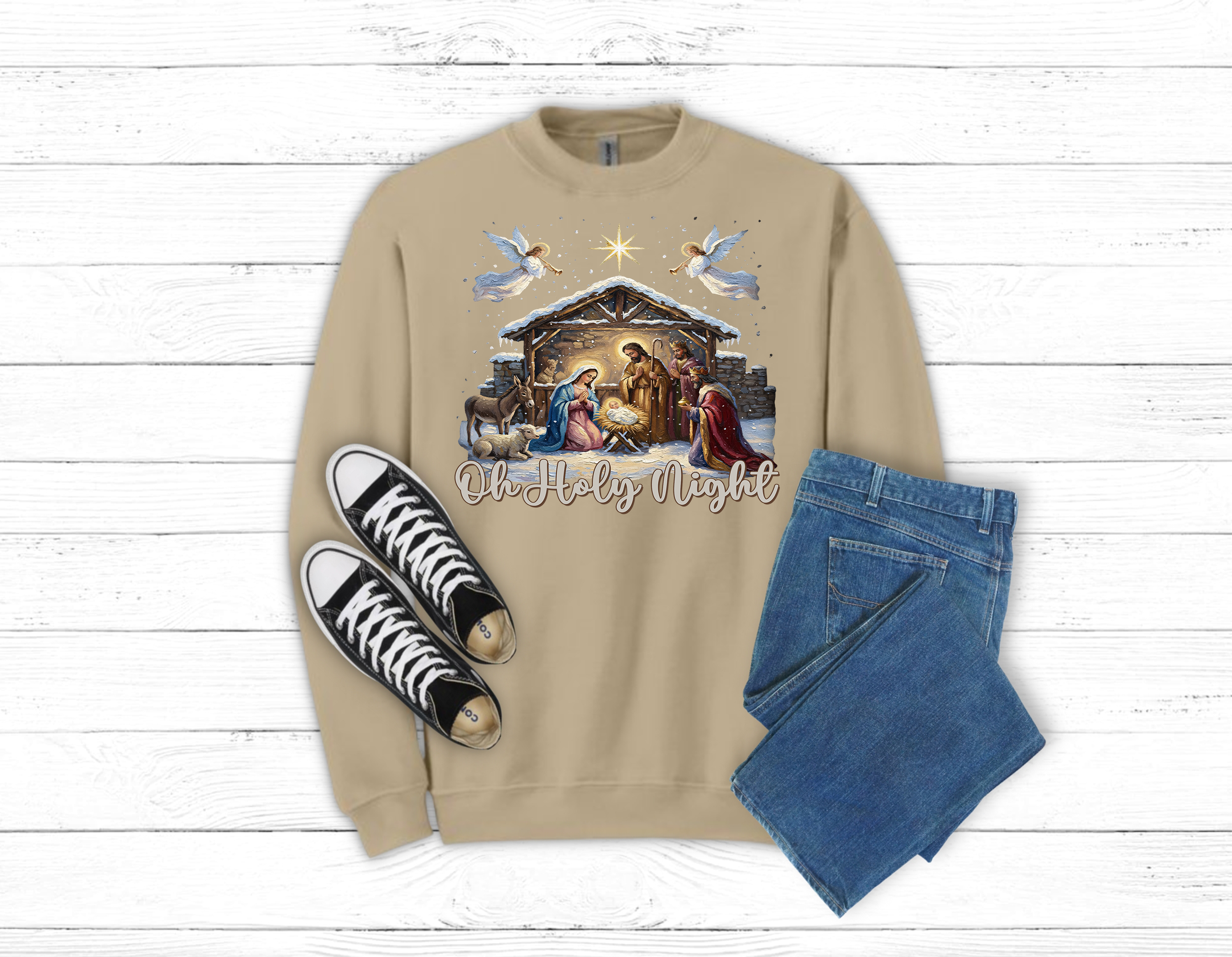 Christmas Oh Holy Night Sweatshirt (Item 2109)