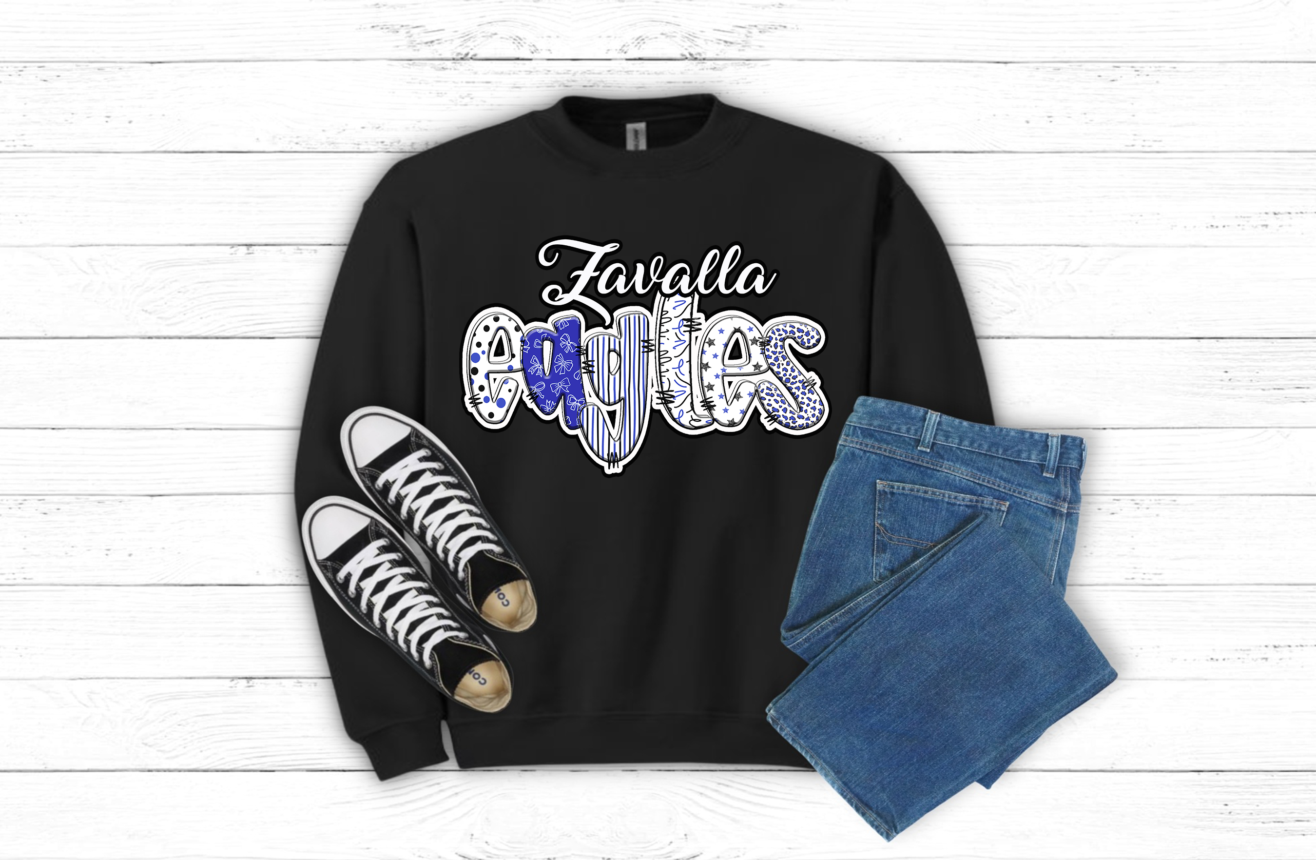 Zavalla Eagles Graphic T-Shirt or Sweatshirt (item 1722)
