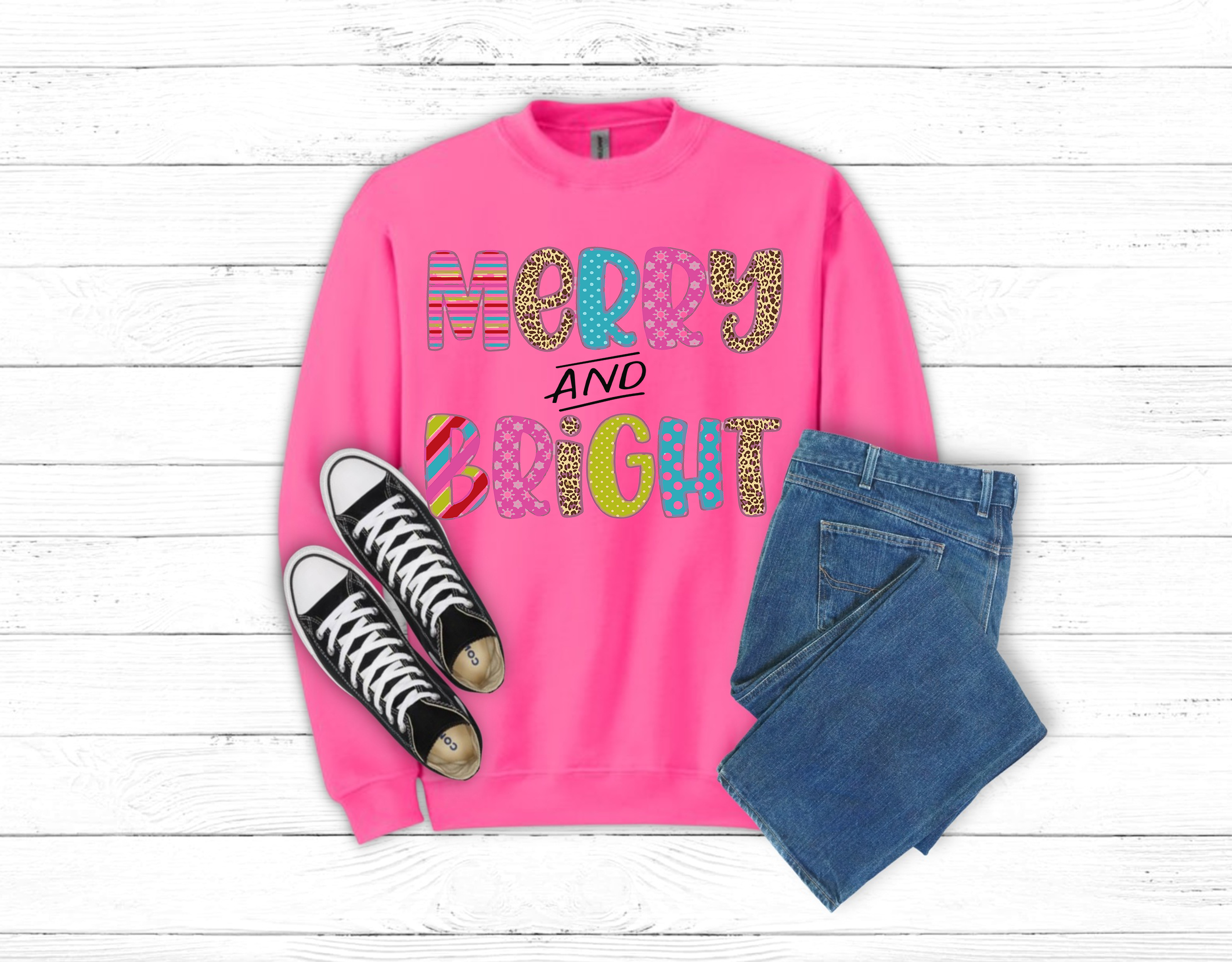 Christmas Merry and Bright Sweatshirt (Item 2146)