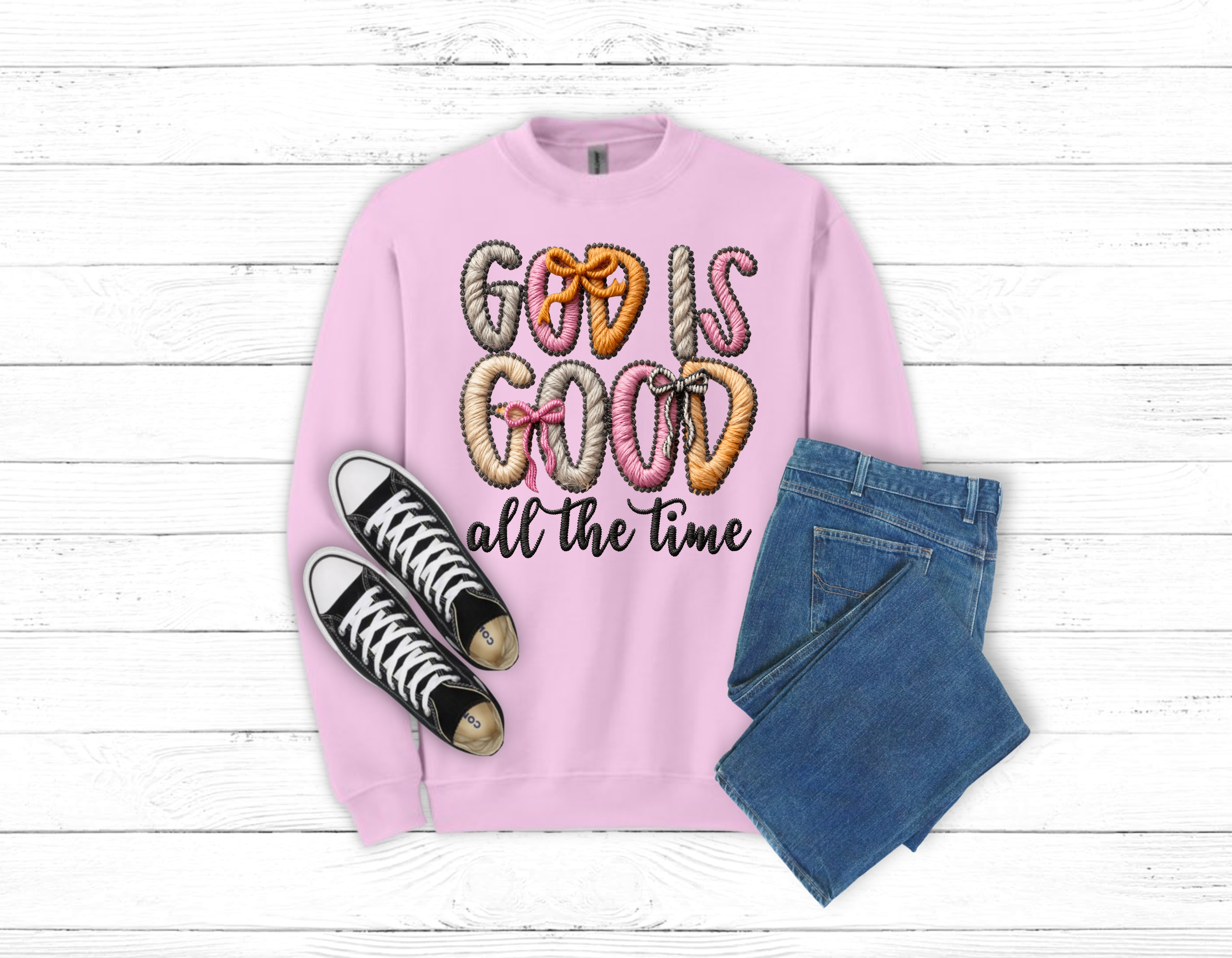 Worship Through the Worry tee Choice of Tee or Sweatshirt (10120)