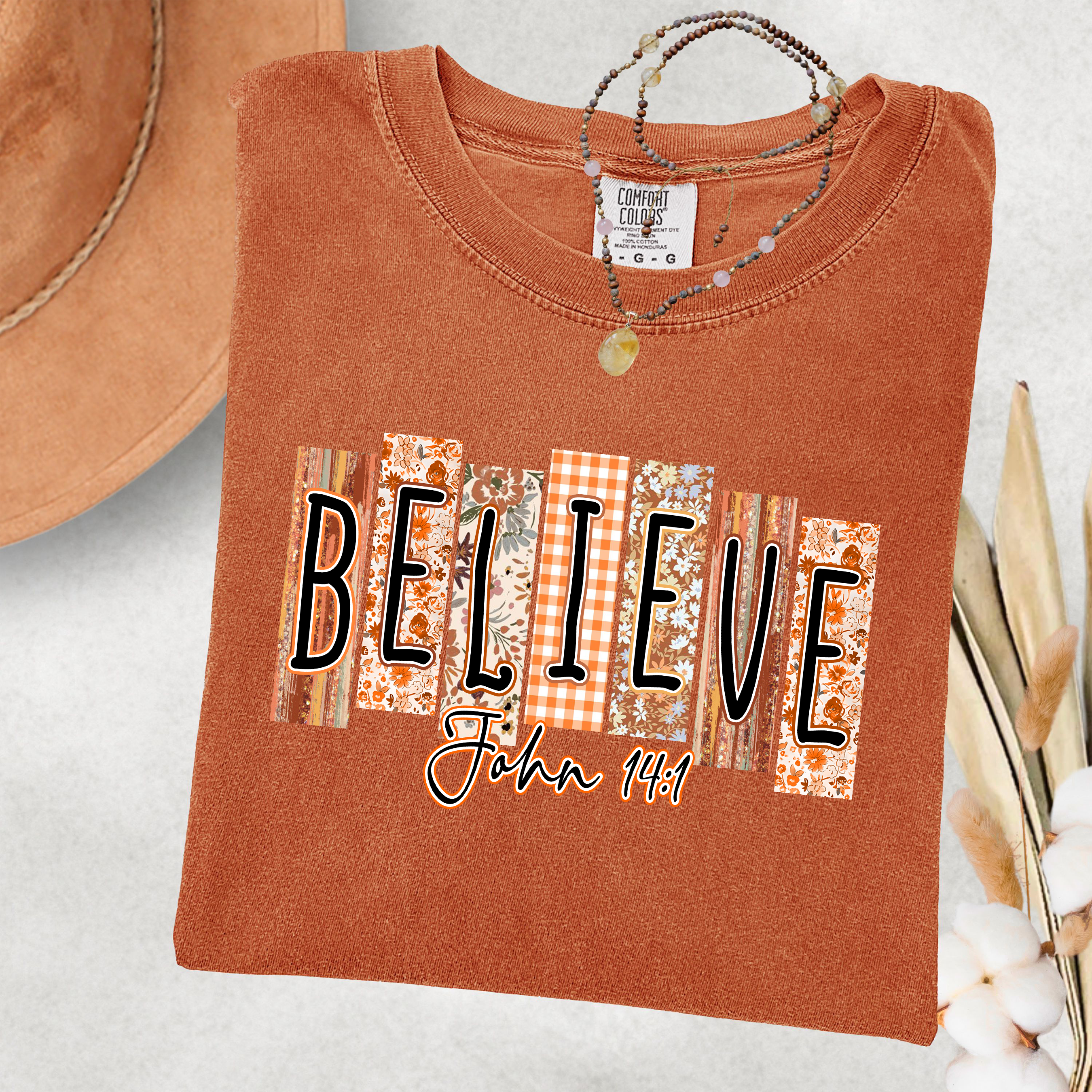 Believe John 14:1 Sweatshirt or Tee (Item 1711)