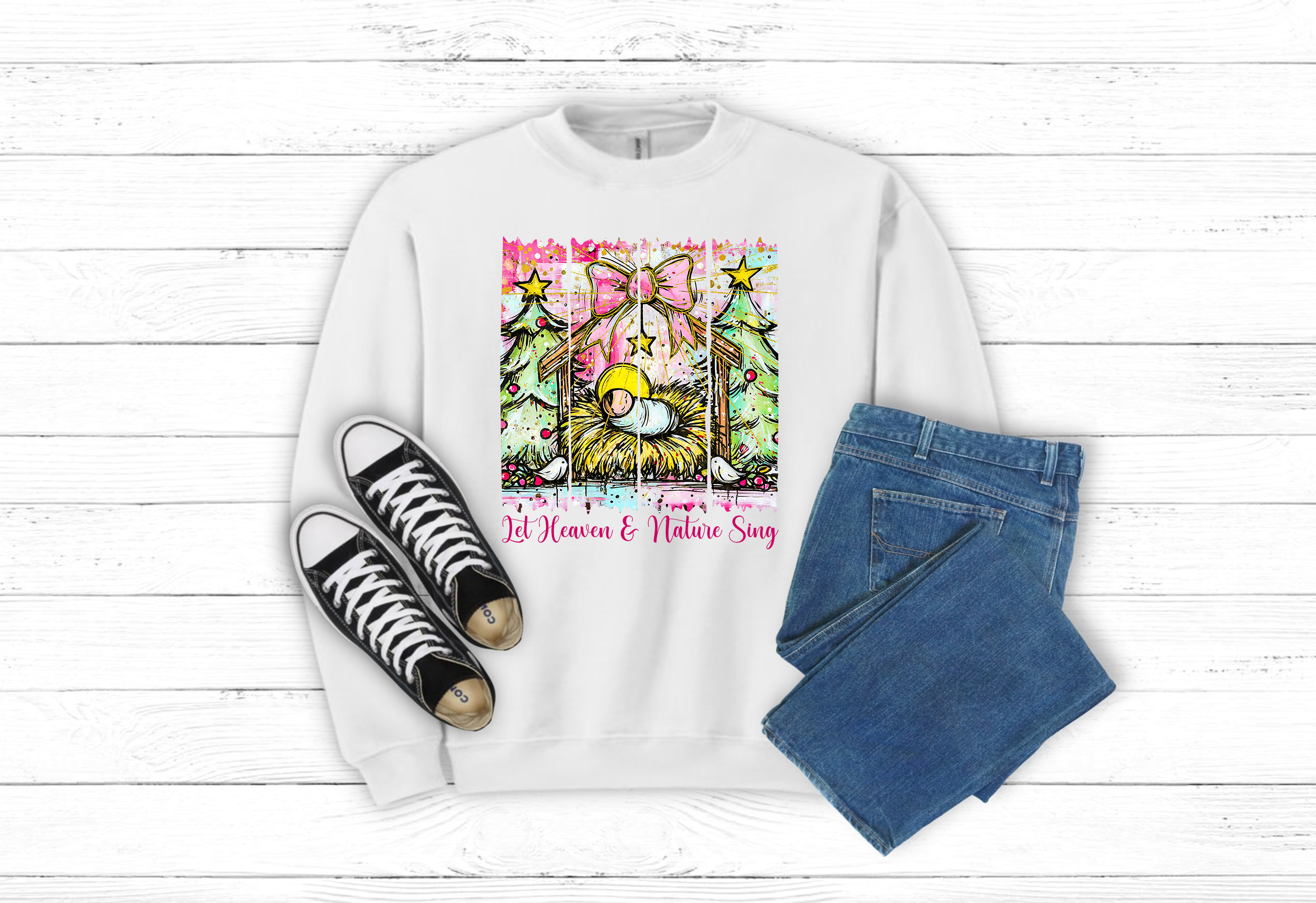 Christmas Baby Jesus Sweatshirt (Item 2123)