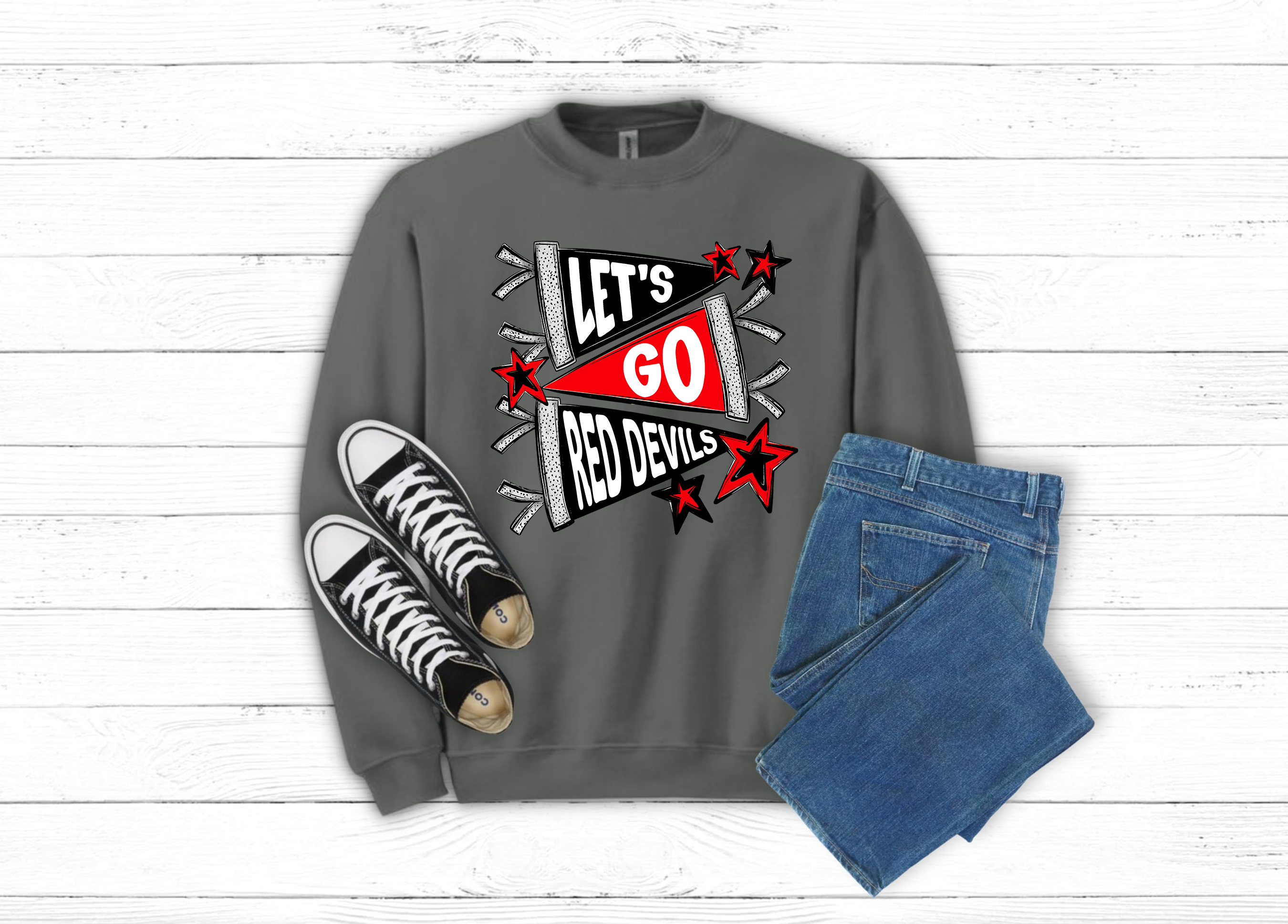 Red Devils  Graphic T-Shirt or Sweatshirt (item 1704)